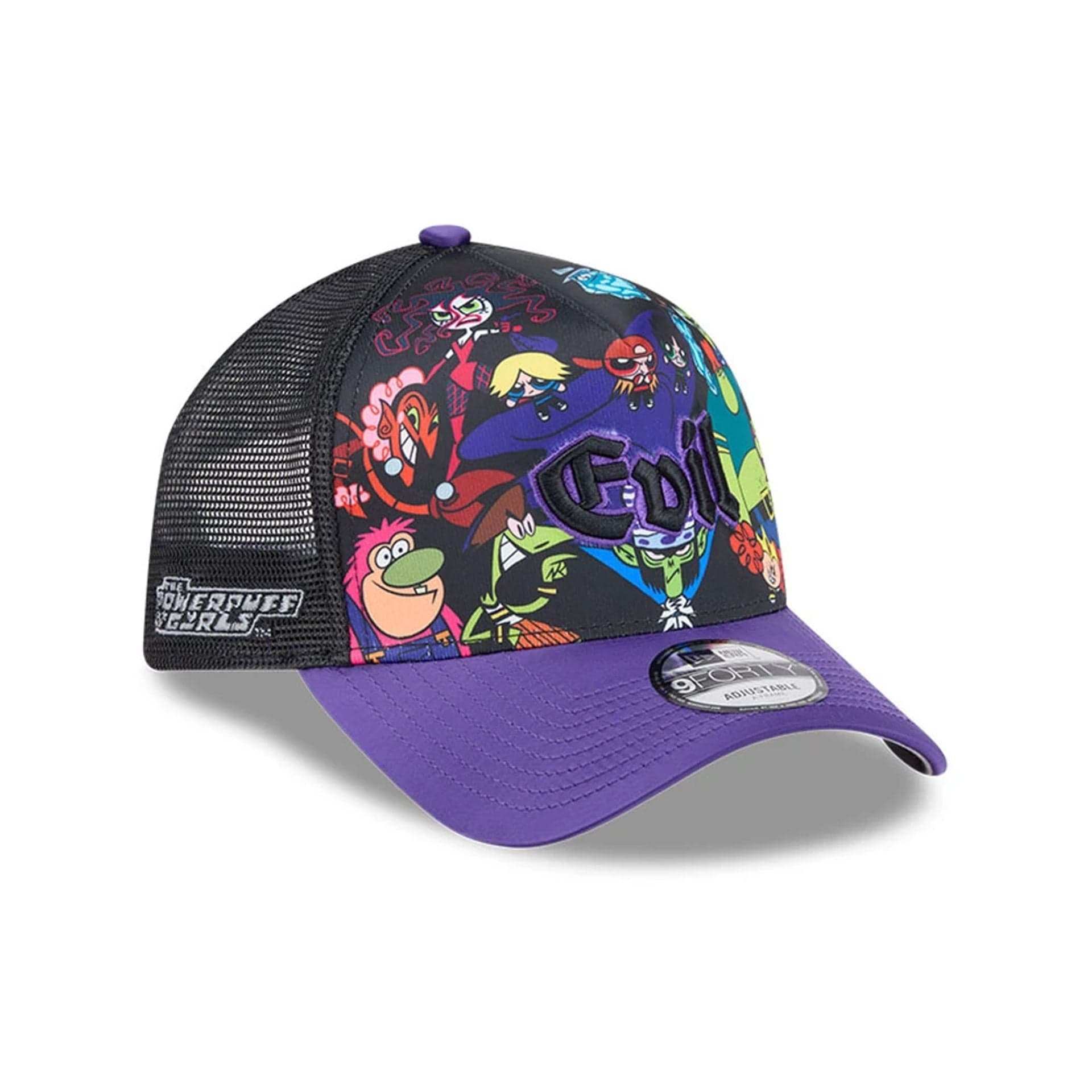 Power Puff Girls Black 9FORTY A-Frame Trucker Adjustable Cap - Image 4