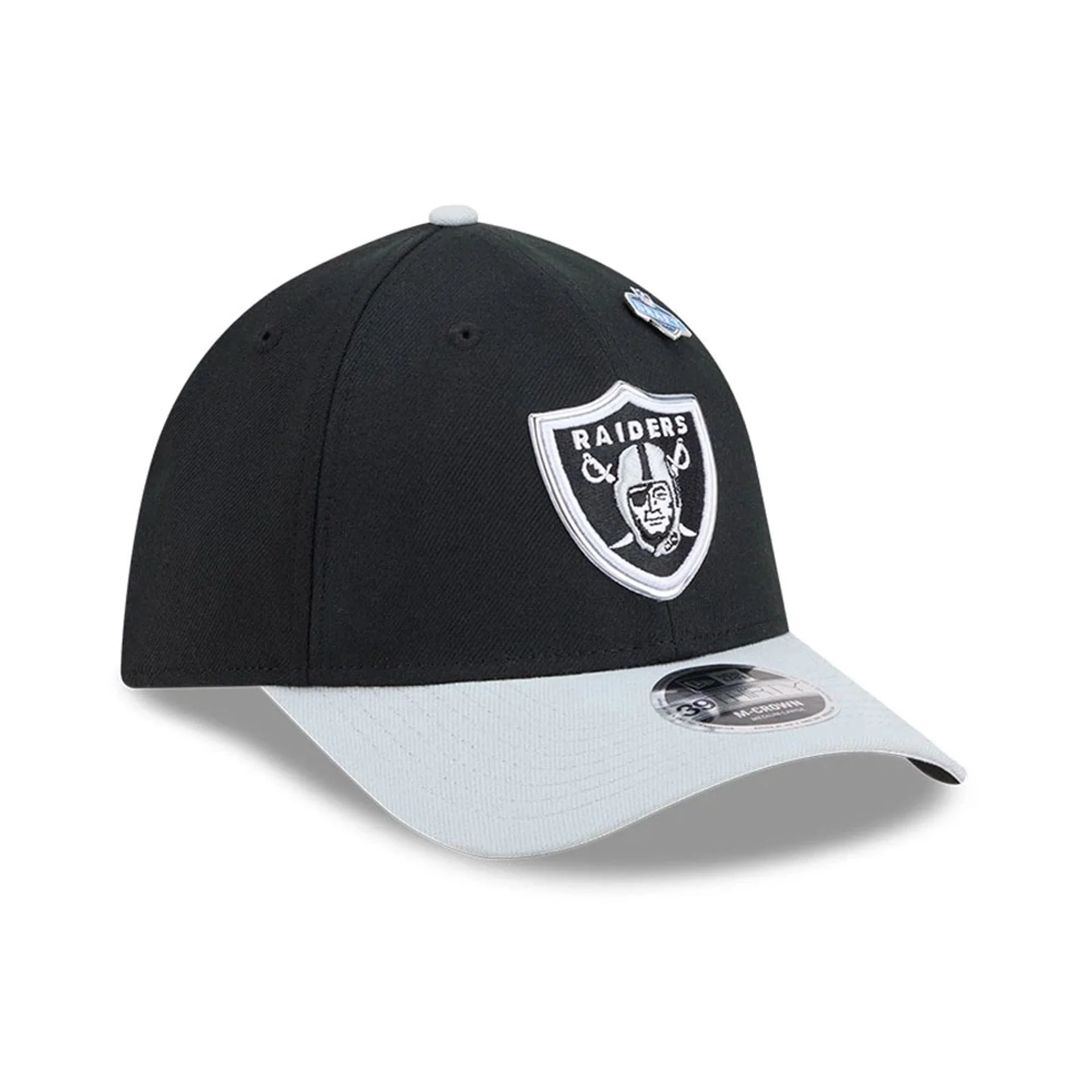 Raiders NFL Draft 2026 Black 39THIRTY M-Crown Stretch Fit Cap - Image 4