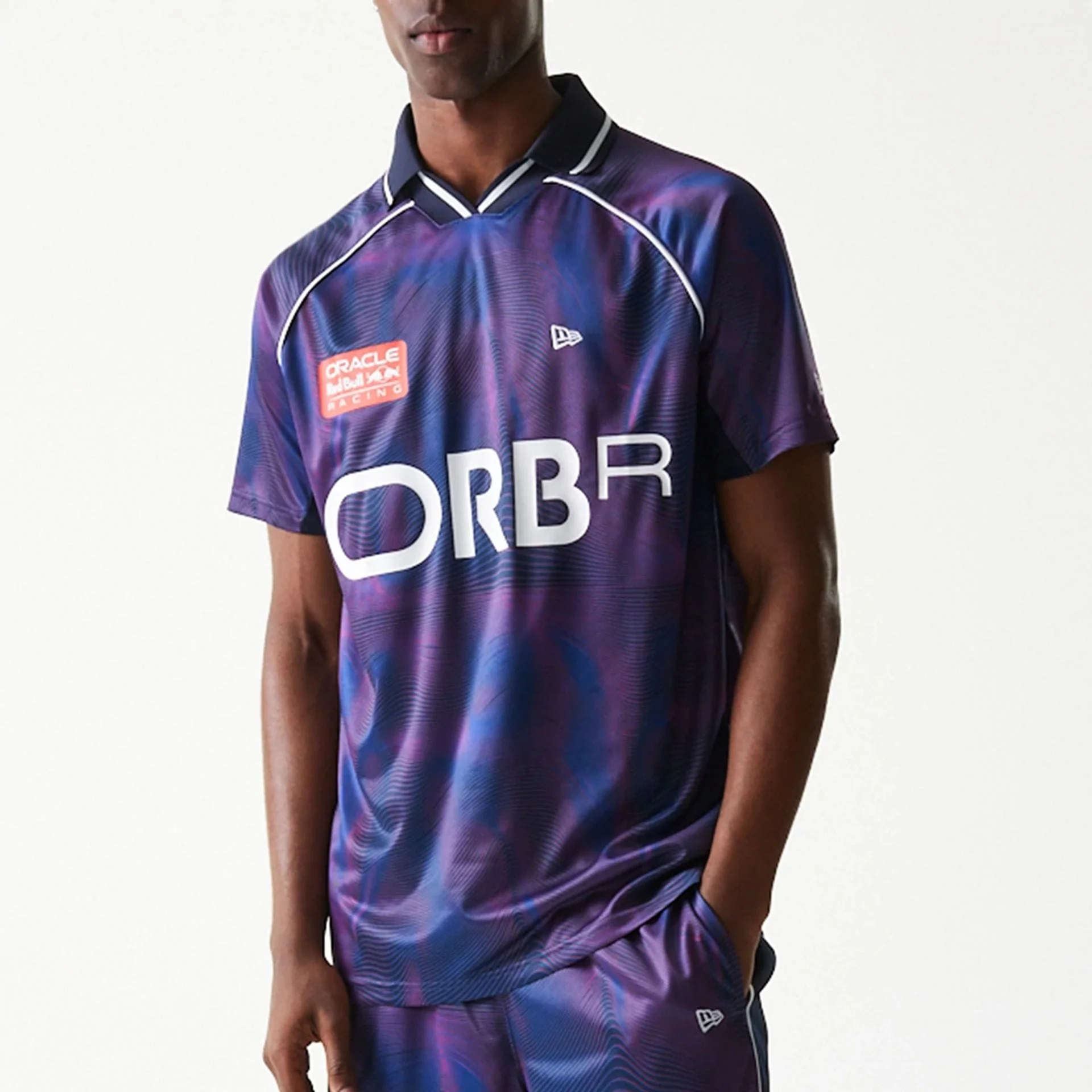 Red Bull Racing All Over Print Dark Blue Football T-Shirt - Image 4