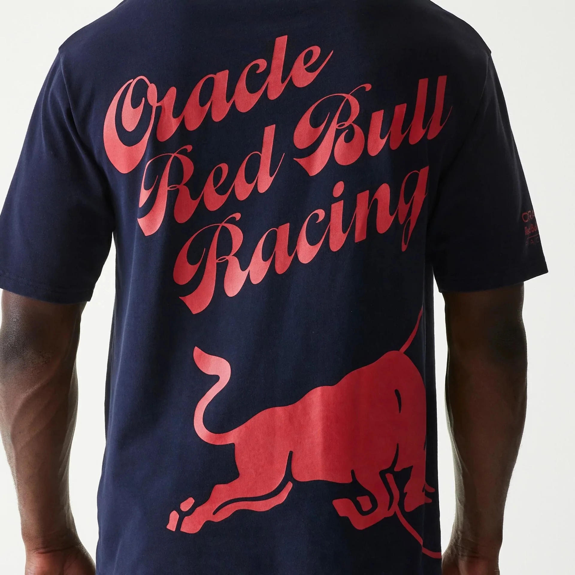 Red Bull Racing Back Graphic Dark Blue Oversized T-Shirt - Image 4