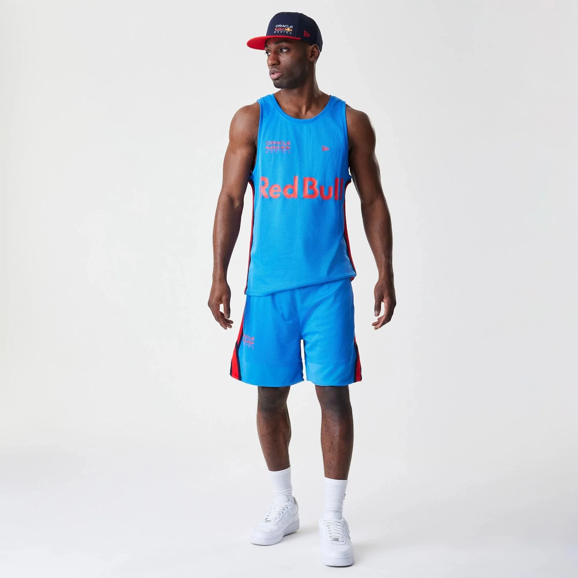 Red Bull Racing Basketball Mesh Blue Shorts - Image 6