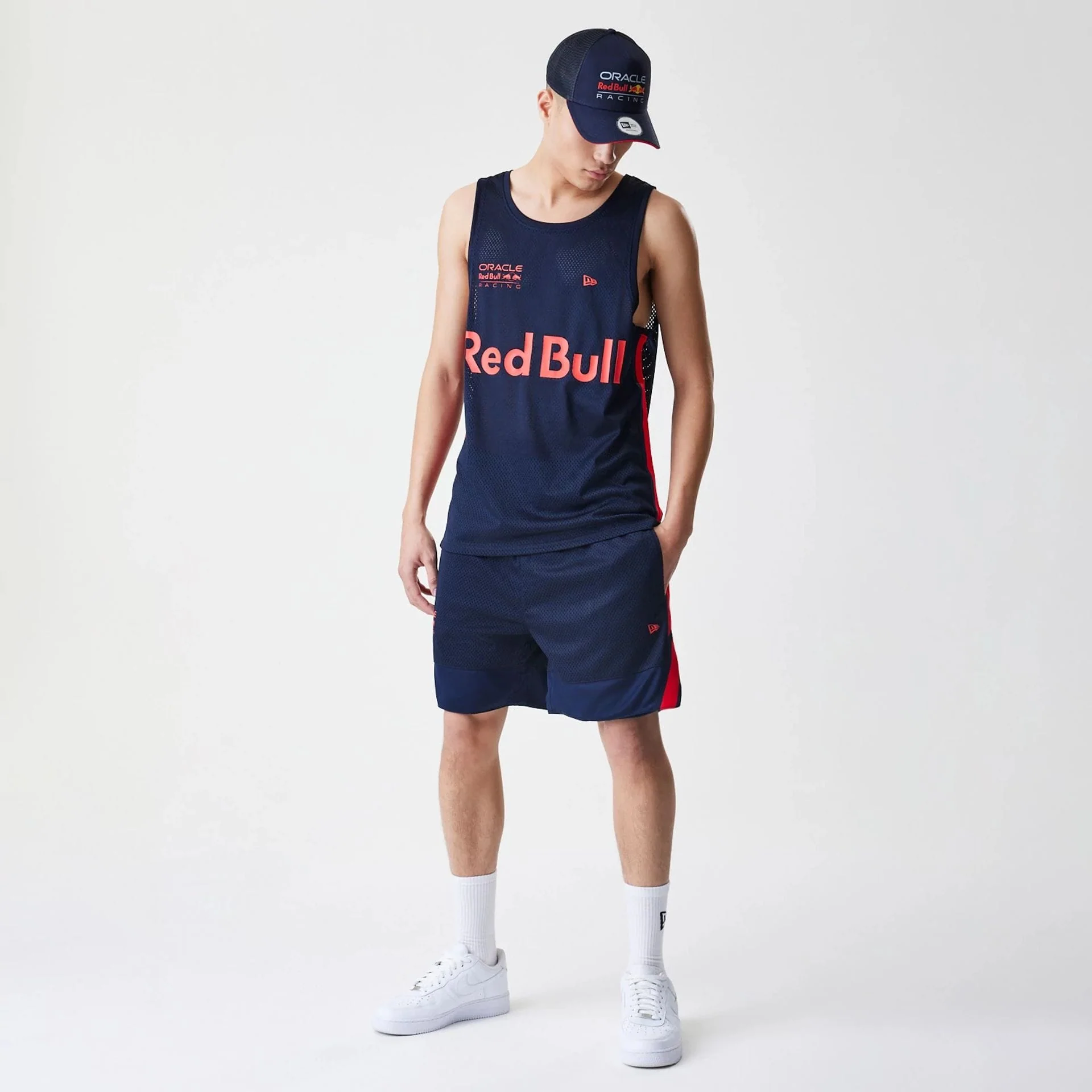 Red Bull Racing Basketball Mesh Dark Blue Shorts - Image 8