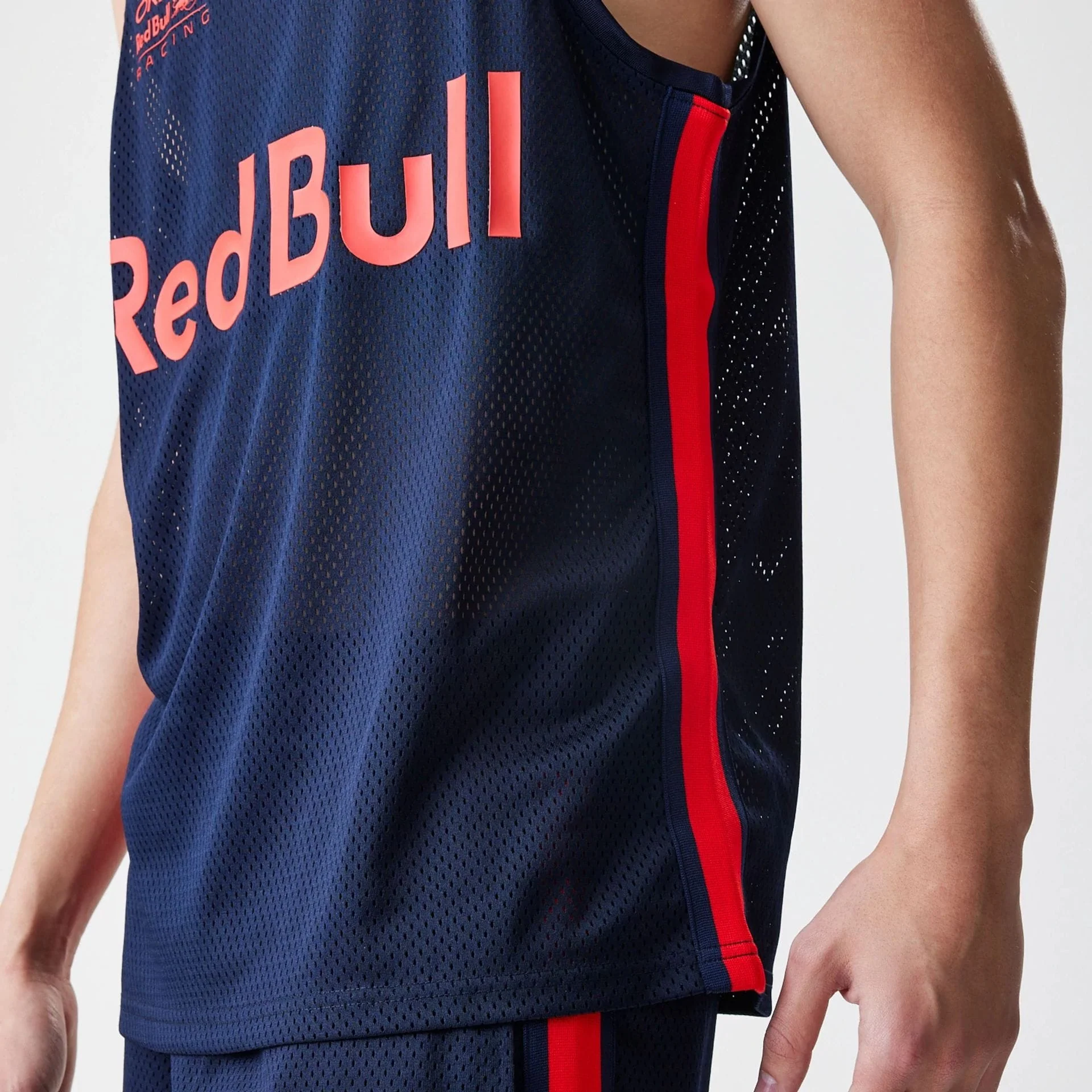 Red Bull Racing Basketball Mesh Dark Blue Sleeveless T-Shirt - Image 3