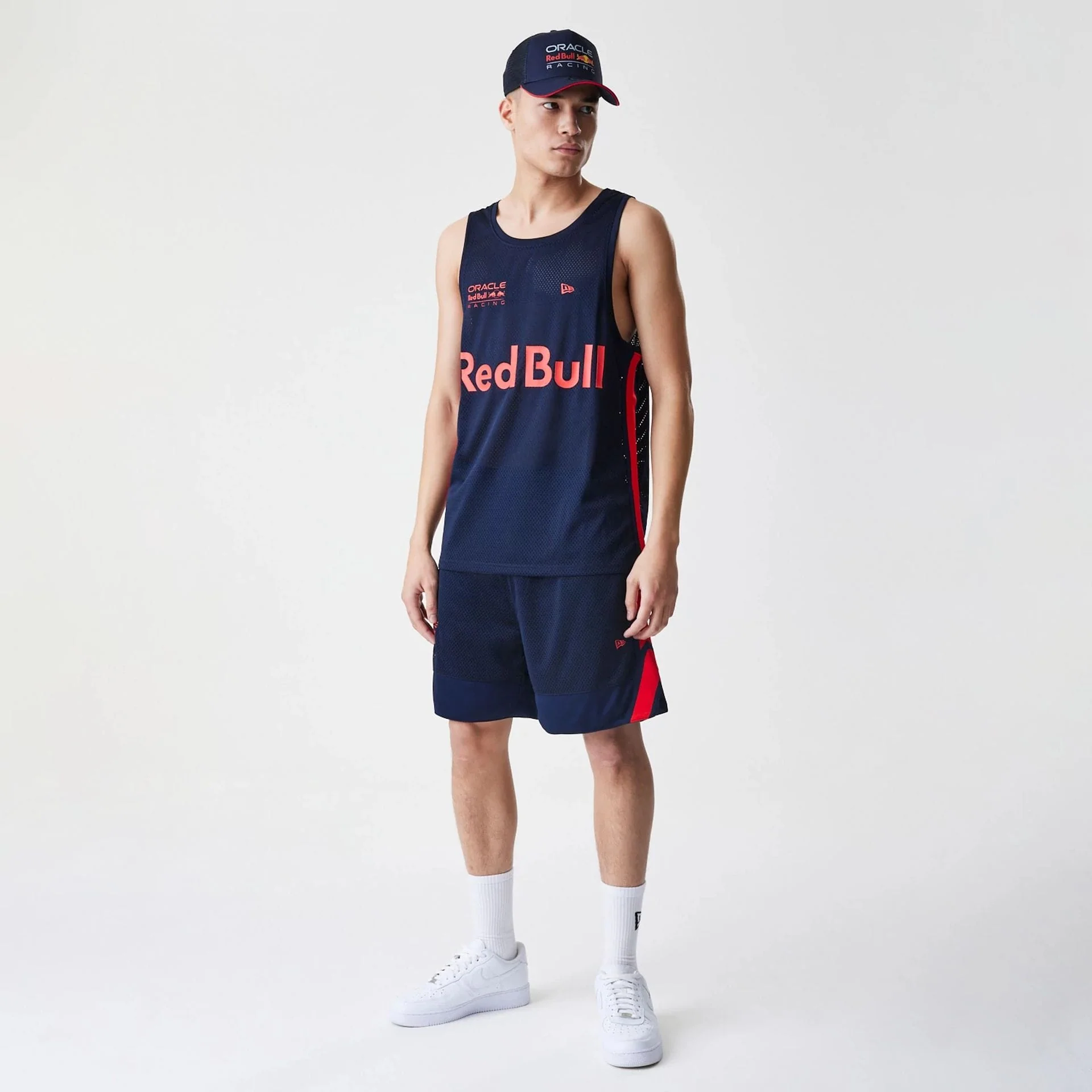 Red Bull Racing Basketball Mesh Dark Blue Sleeveless T-Shirt - Image 7