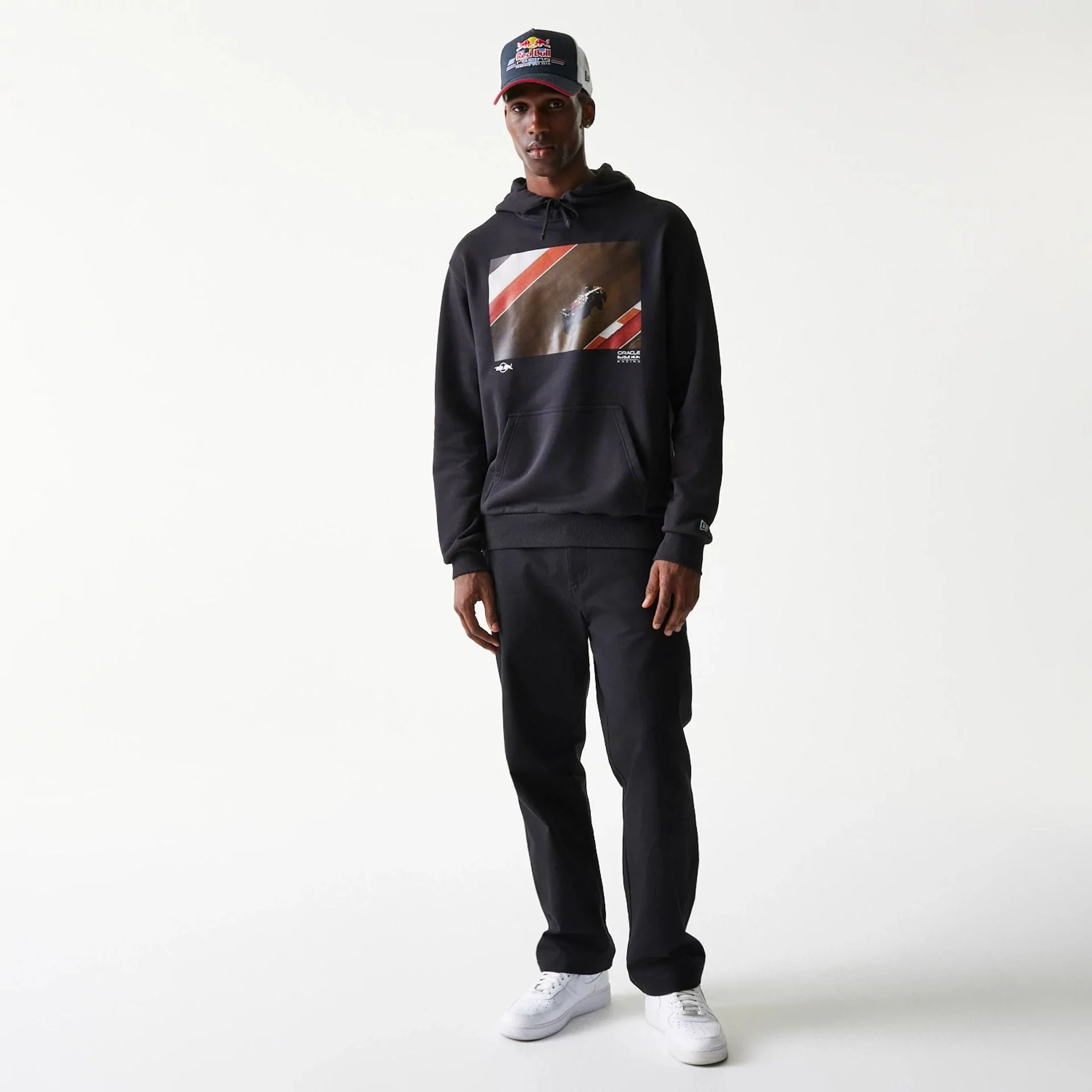 Red Bull Racing Black Oversized Pullover Hoodie - Image 8