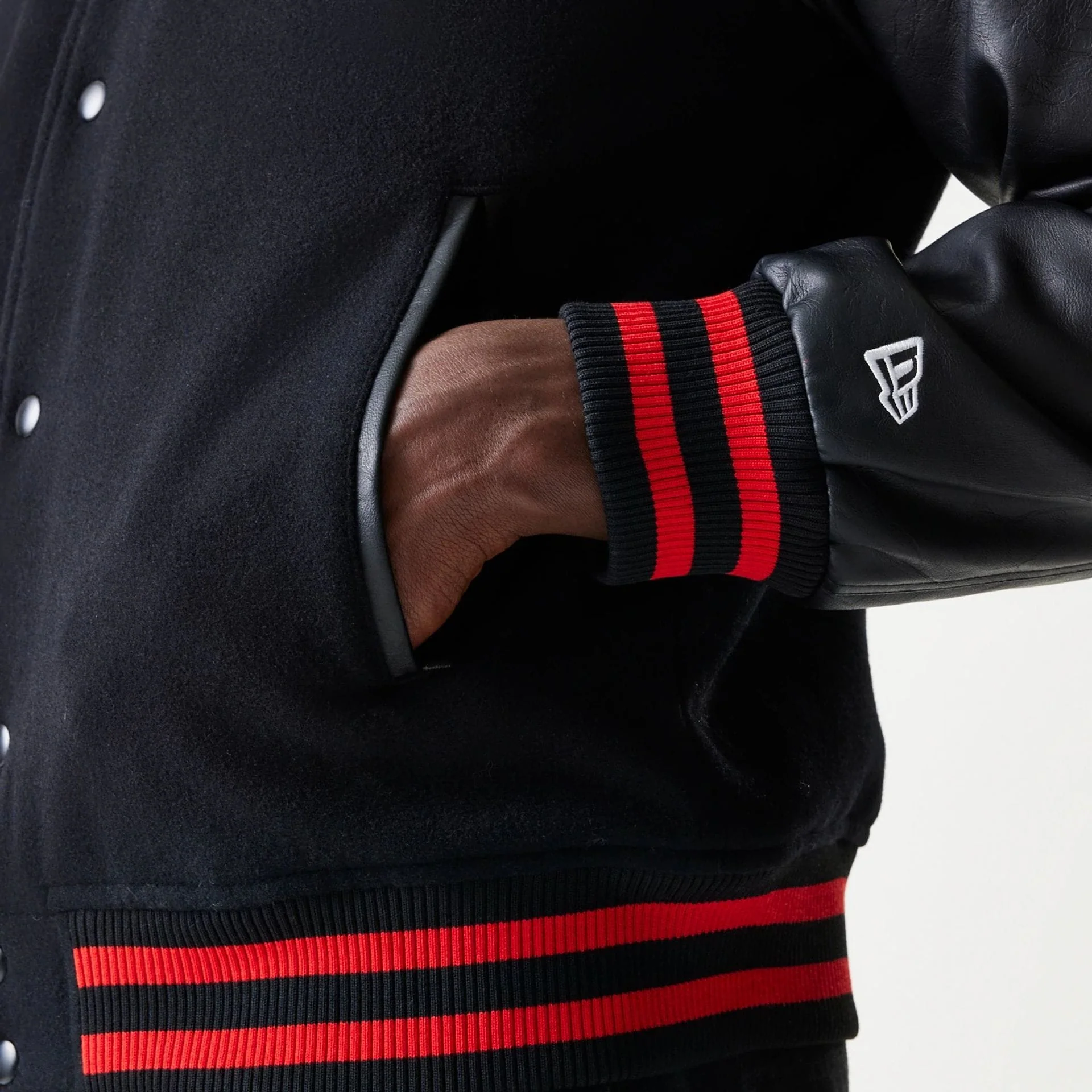 Red Bull Racing Black Varsity Jacket - Image 5