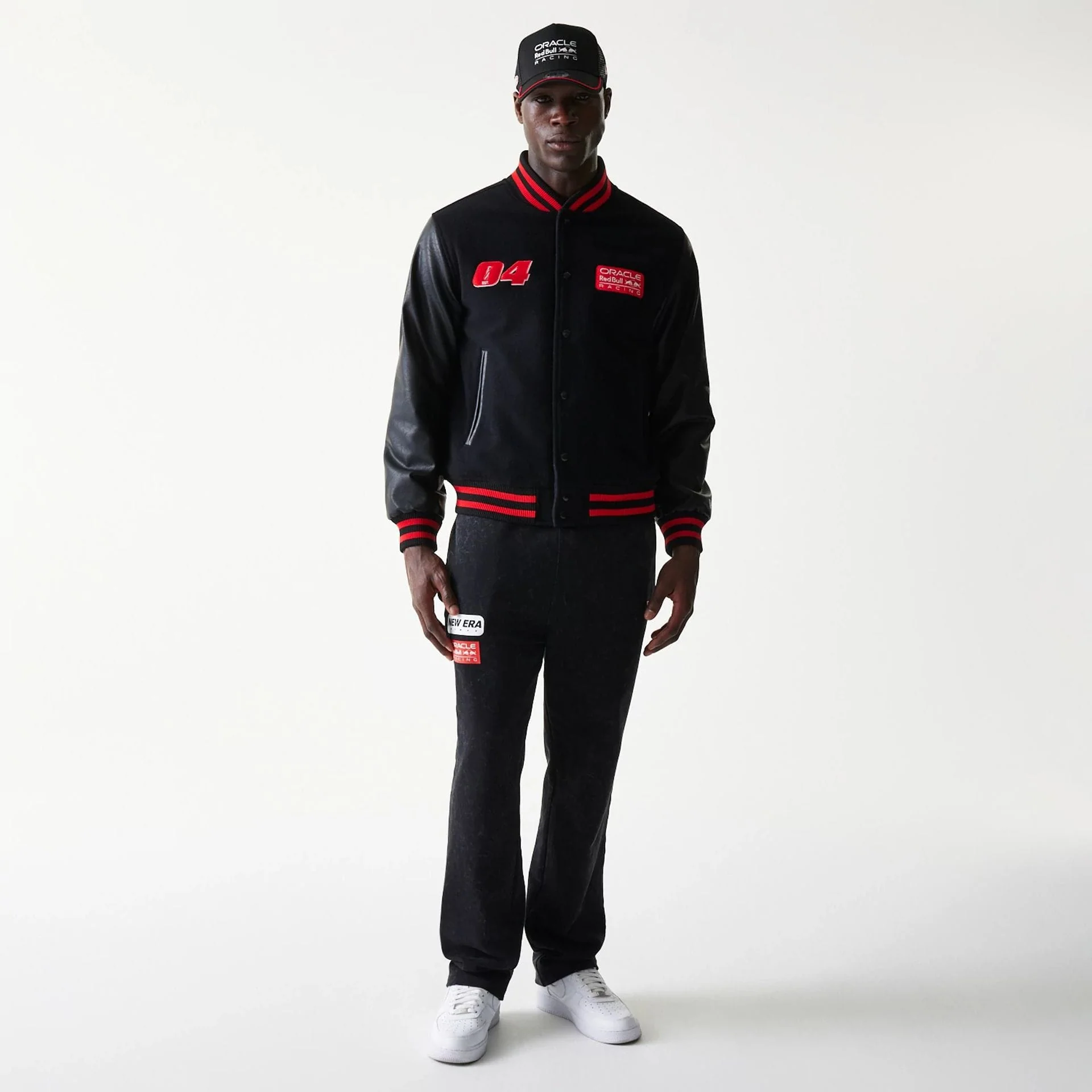 Red Bull Racing Black Varsity Jacket - Image 8