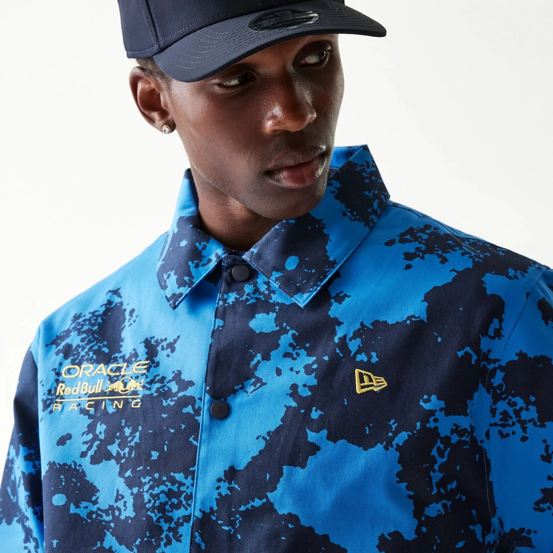 Red Bull Racing Blue Oversized Coach Jacket - Image 3