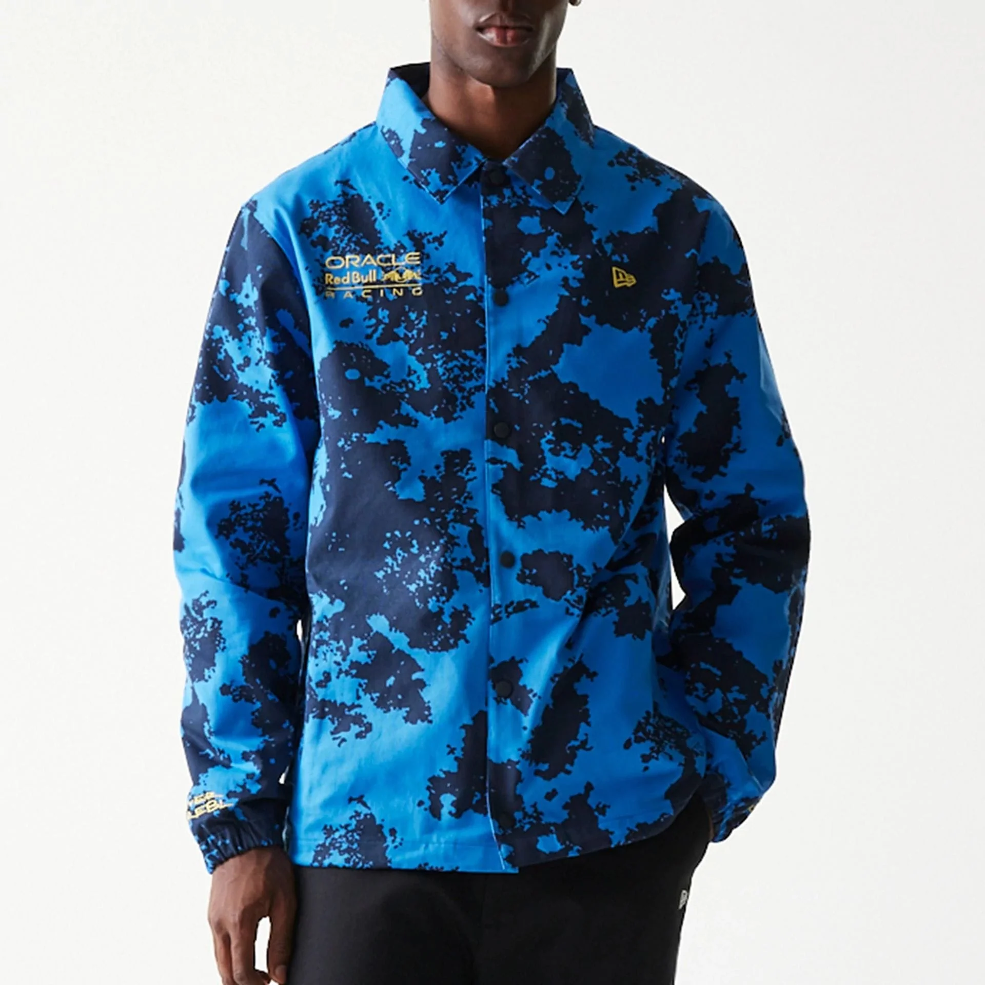 Red Bull Racing Blue Oversized Coach Jacket - Image 4