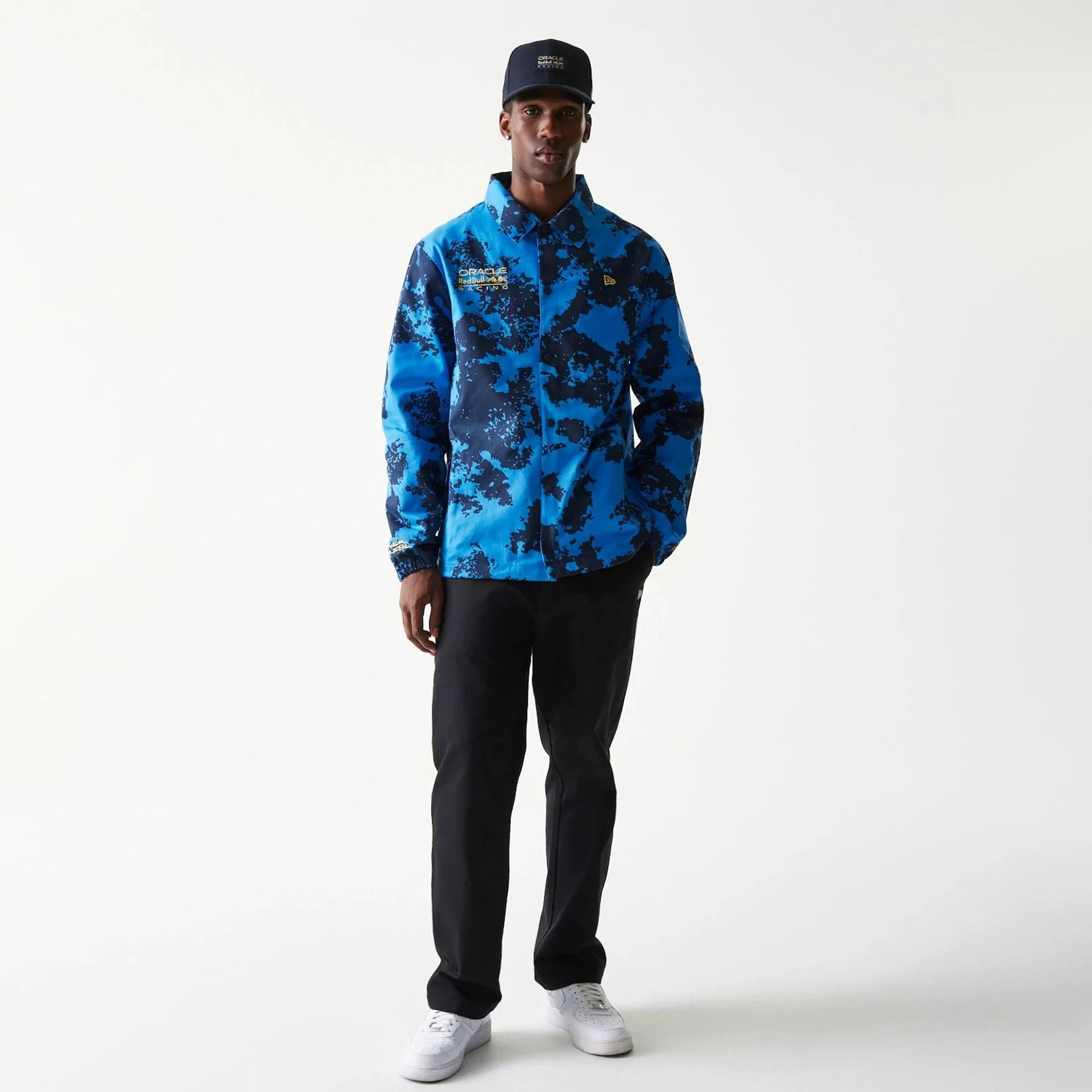 Red Bull Racing Blue Oversized Coach Jacket - Image 8