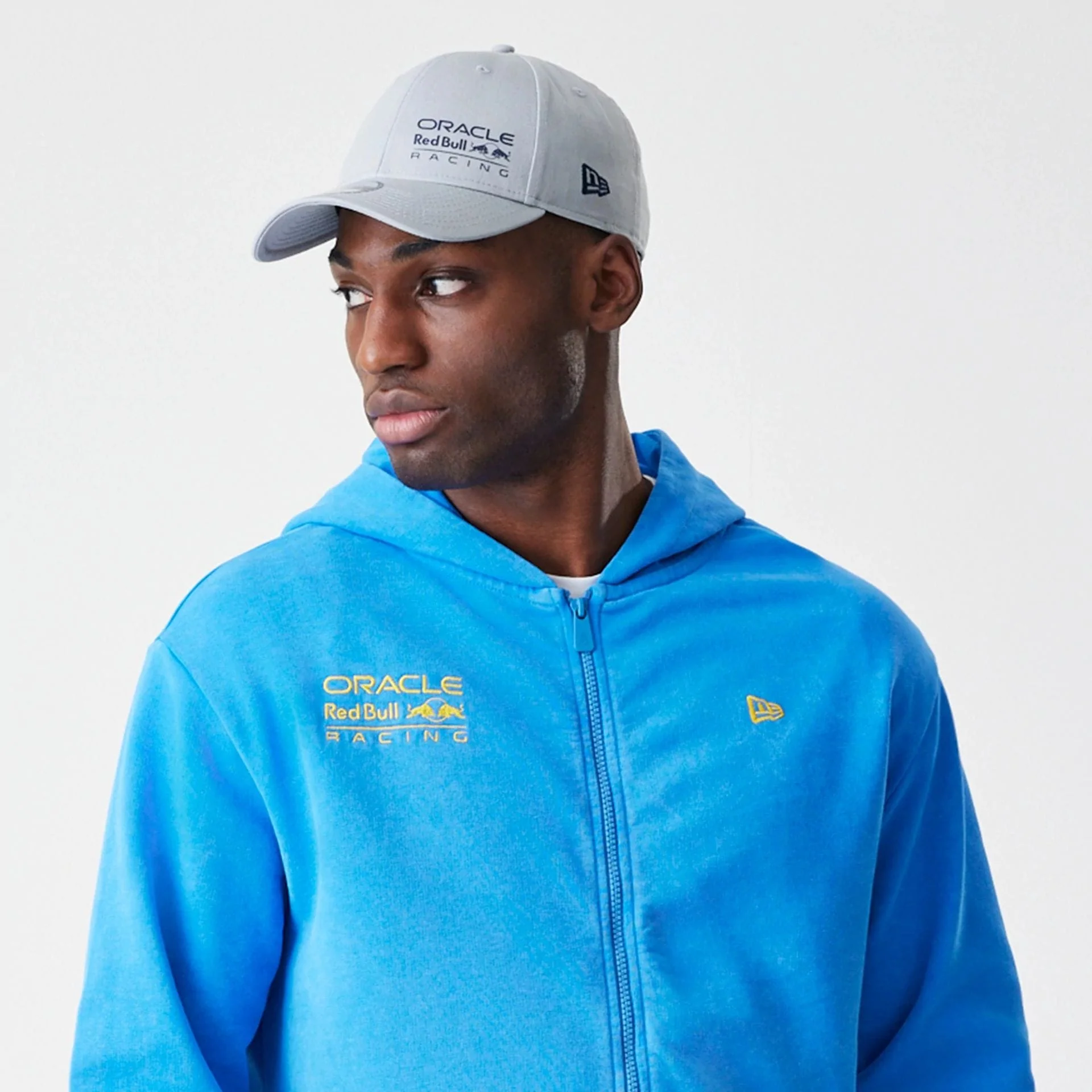 Red Bull Racing Blue Oversized Full Zip Hoodie - Image 6