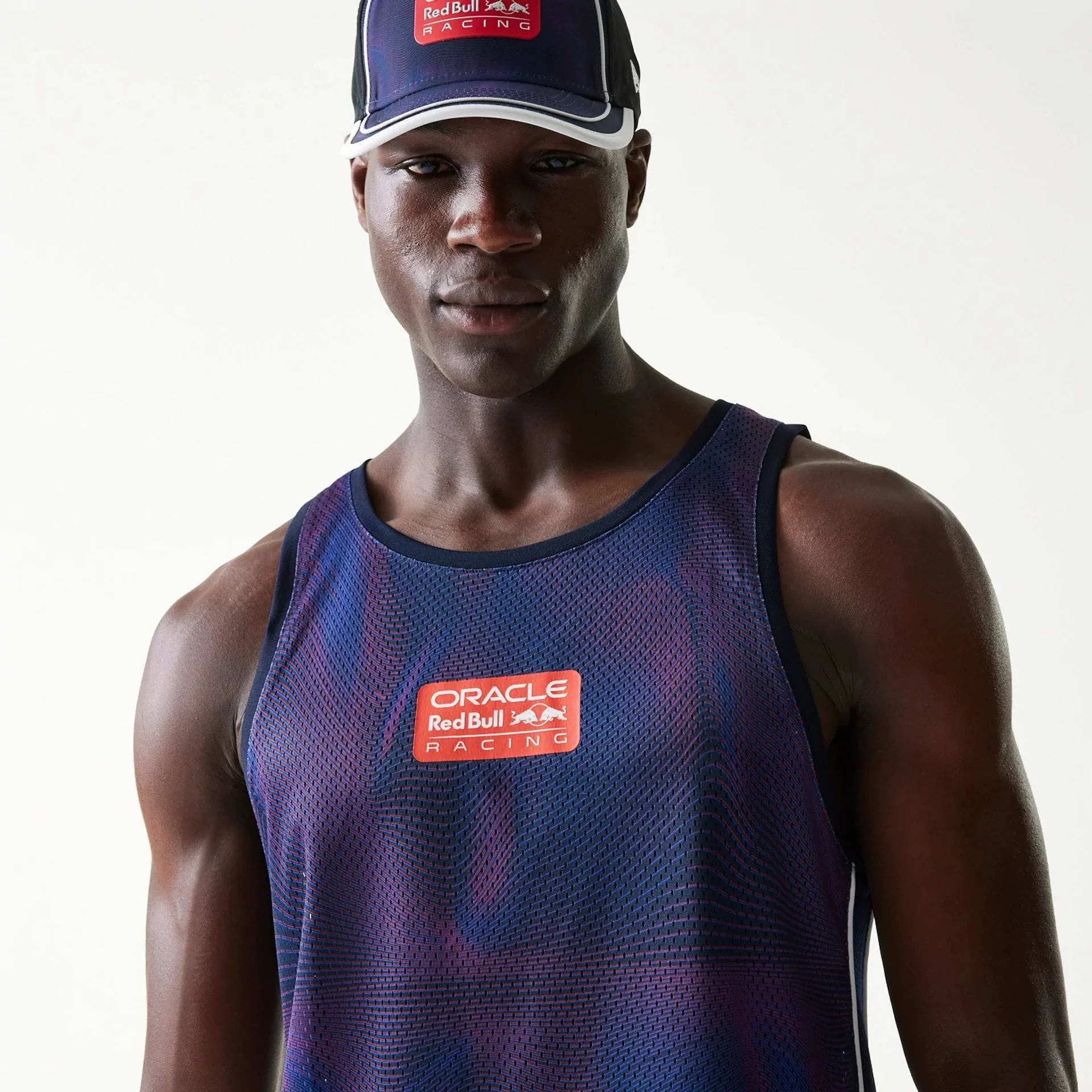 Red Bull Racing Dark Blue Mesh Tank Top - Image 4