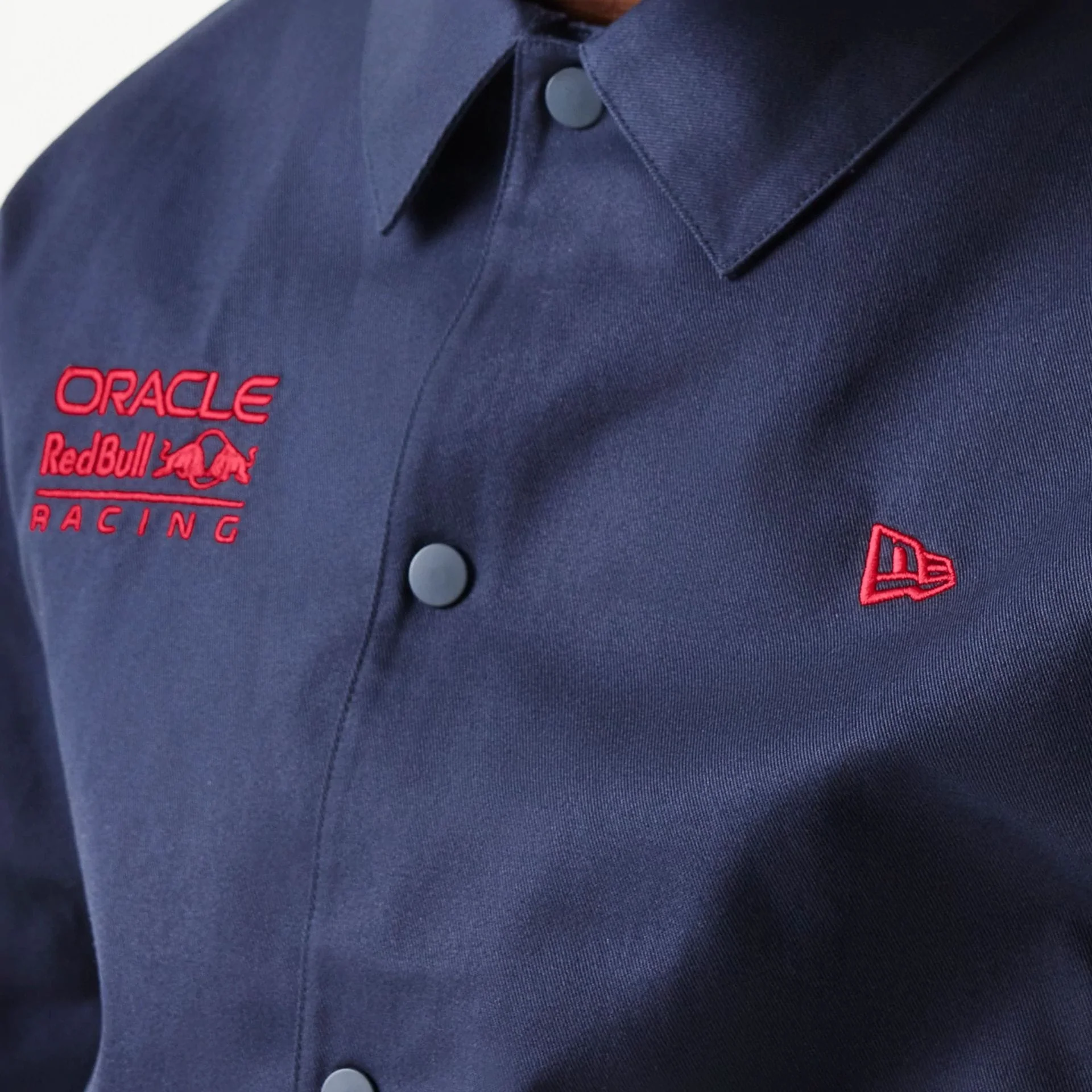 Red Bull Racing Dark Blue Oversized Coach Jacket - Image 3