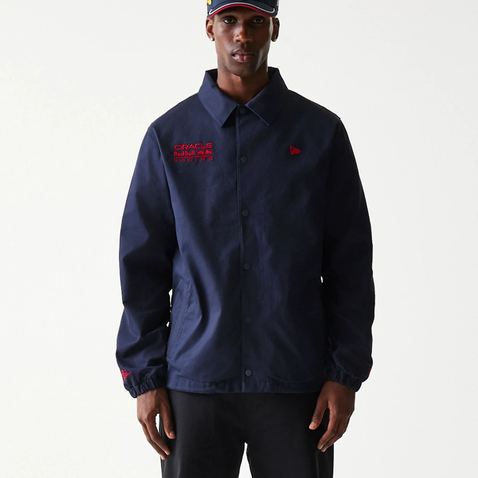 Red Bull Racing Dark Blue Oversized Coach Jacket - Image 6
