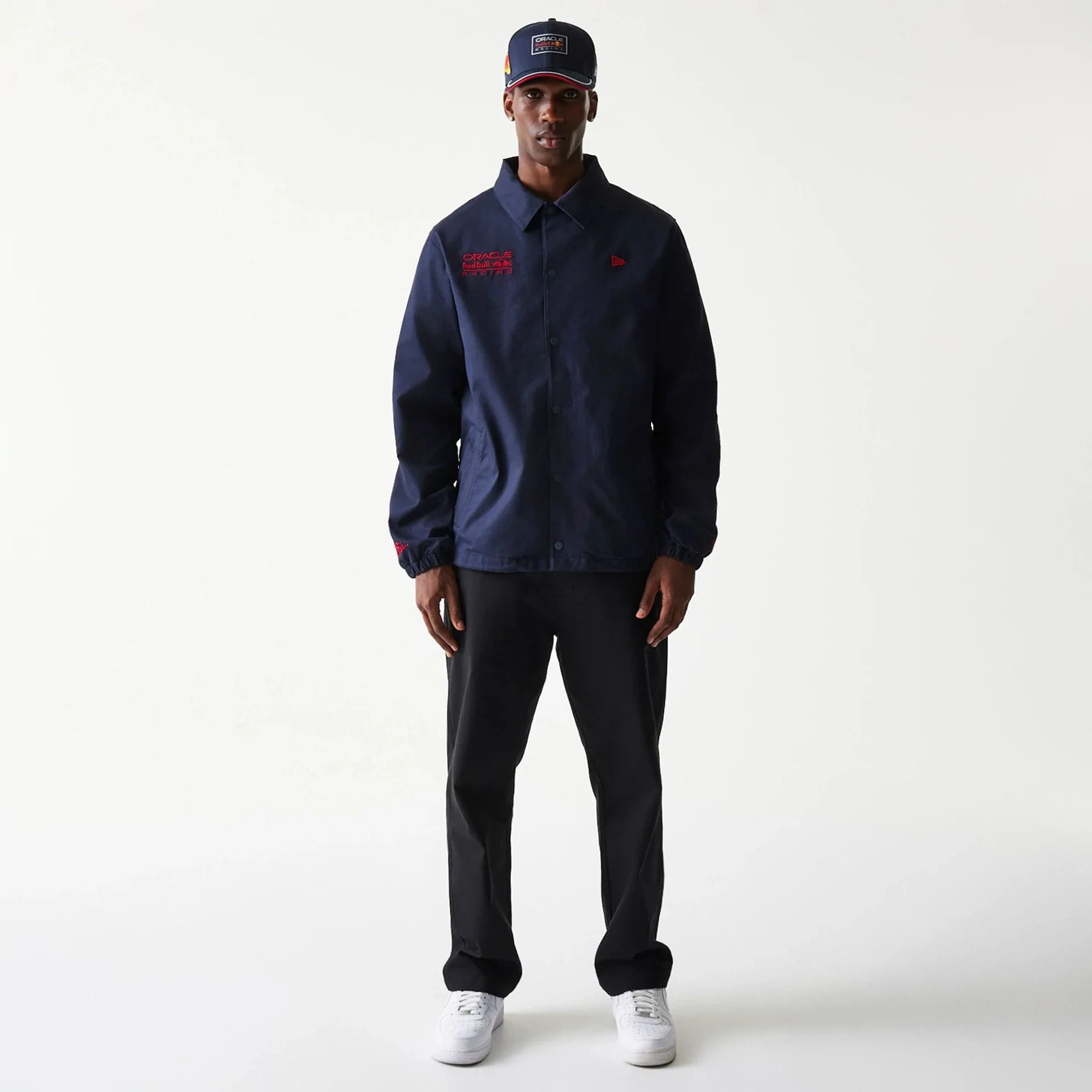 Red Bull Racing Dark Blue Oversized Coach Jacket - Image 8