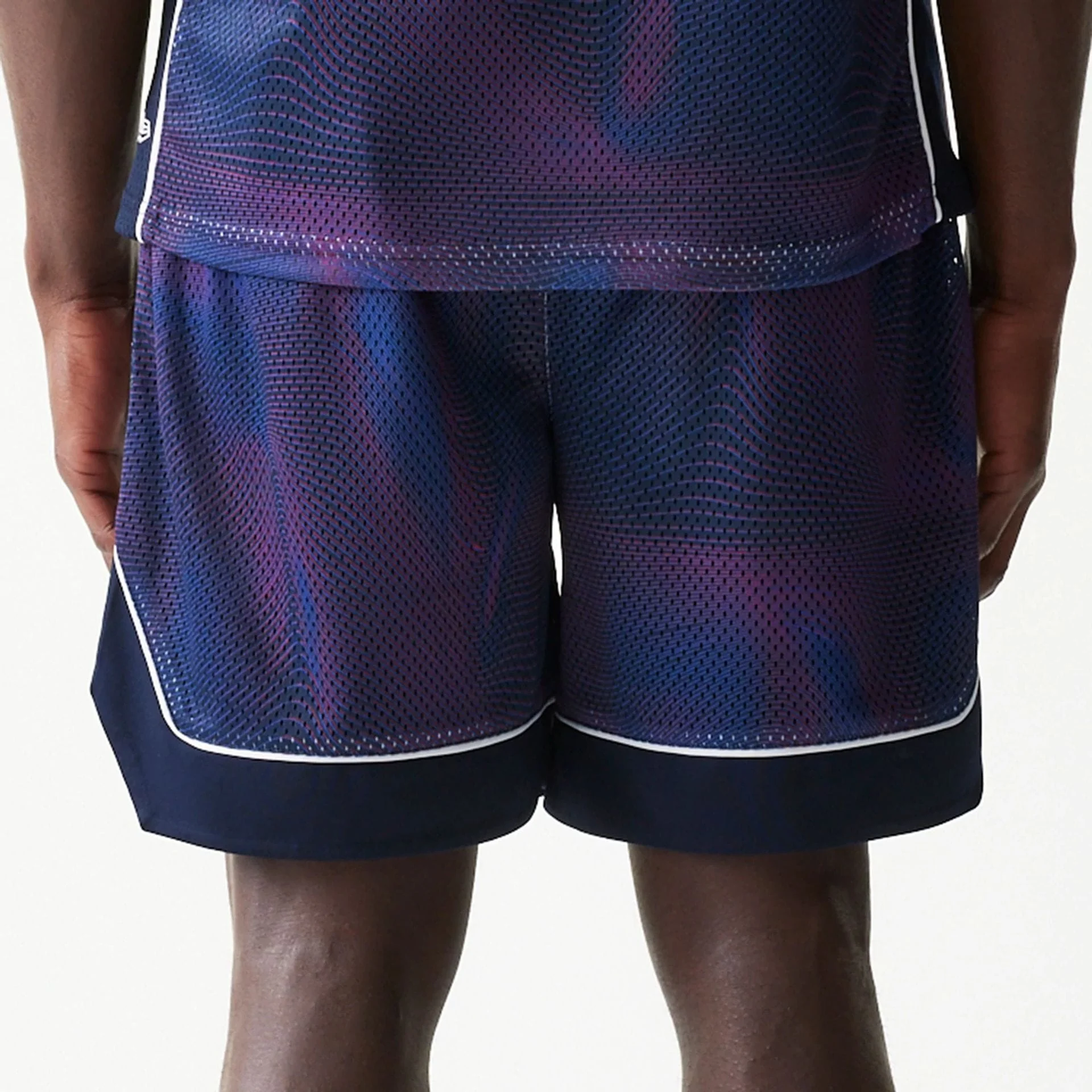 Red Bull Racing Dark Blue Oversized Mesh Shorts - Image 6