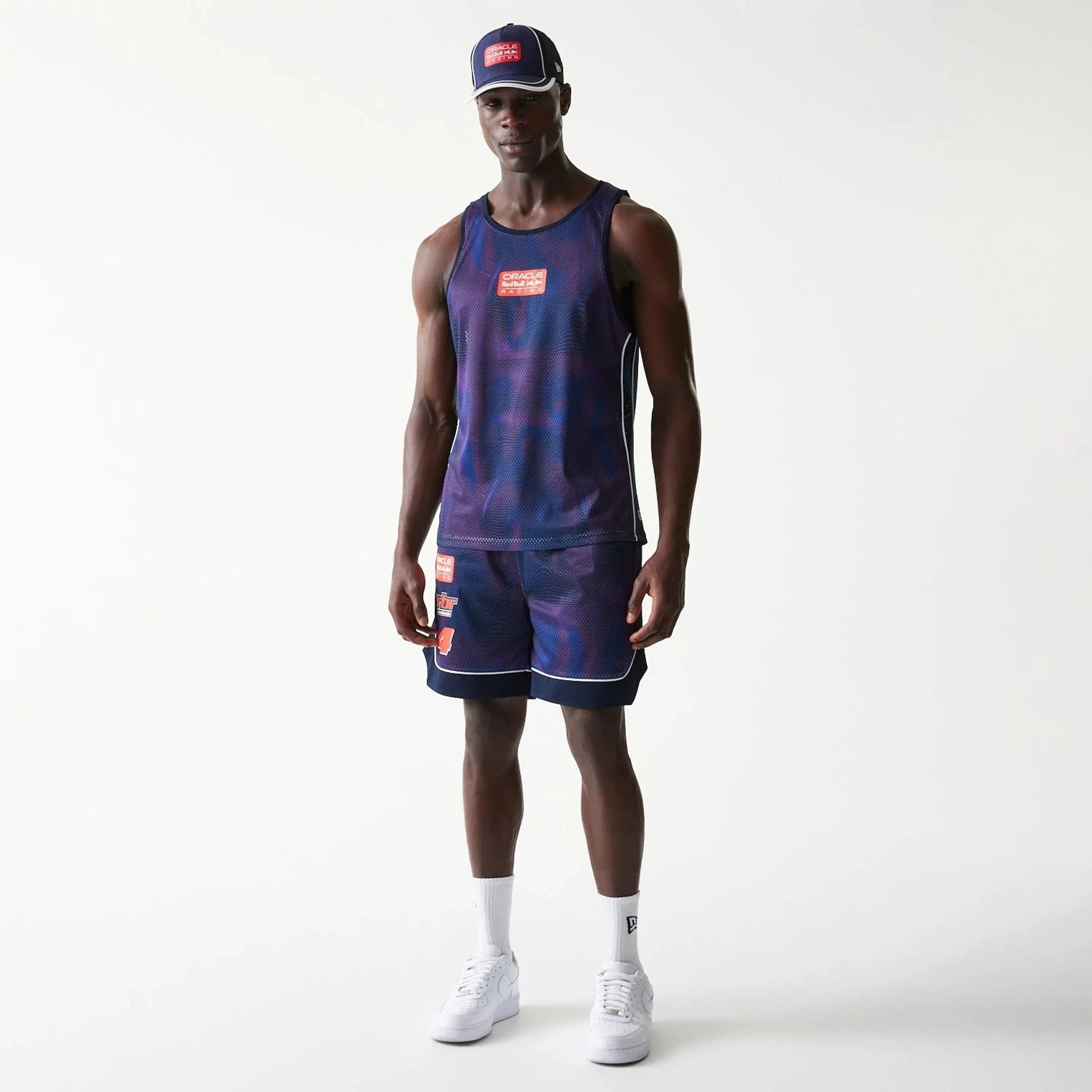 Red Bull Racing Dark Blue Oversized Mesh Shorts - Image 8