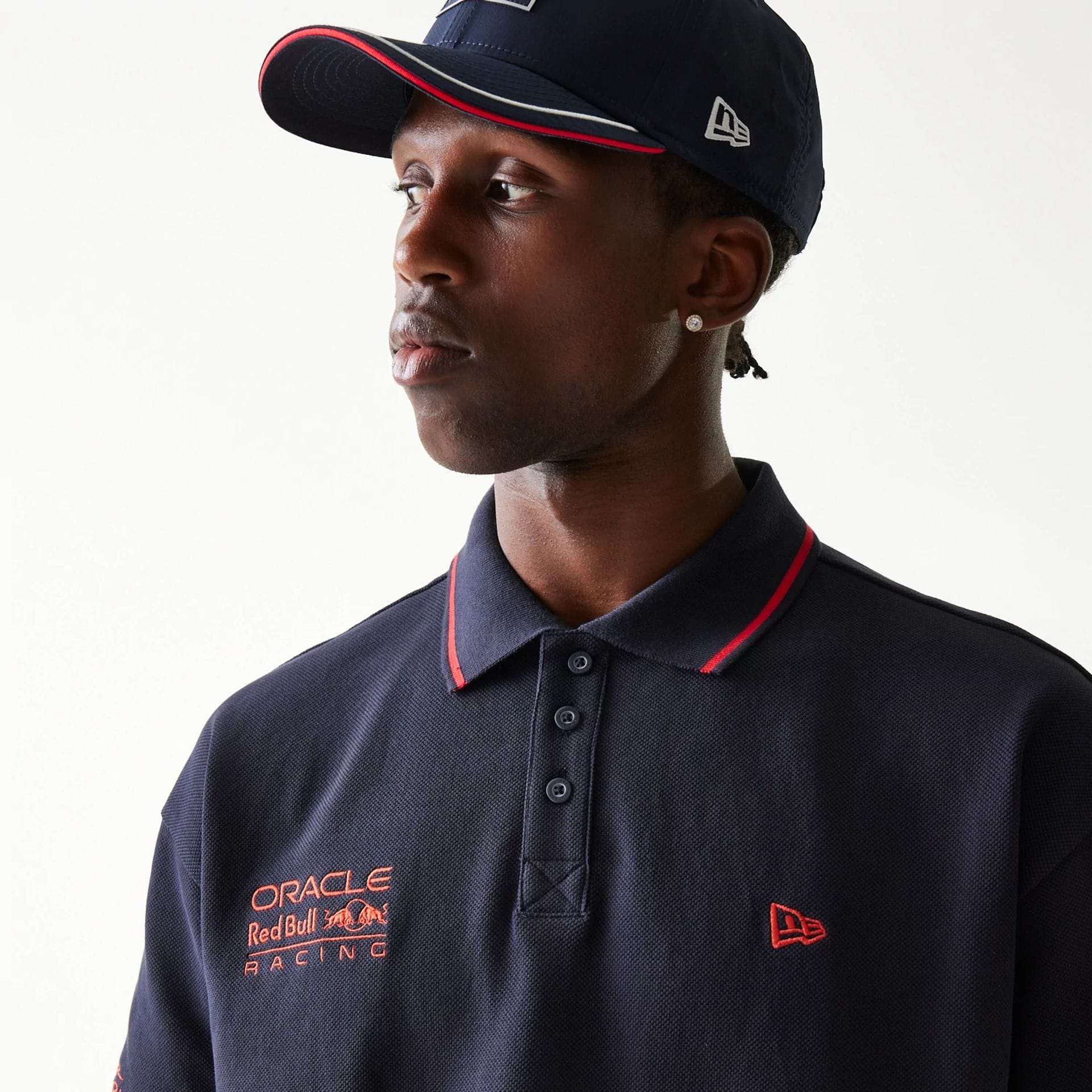 Red Bull Racing Dark Blue Polo T-Shirt - Image 4