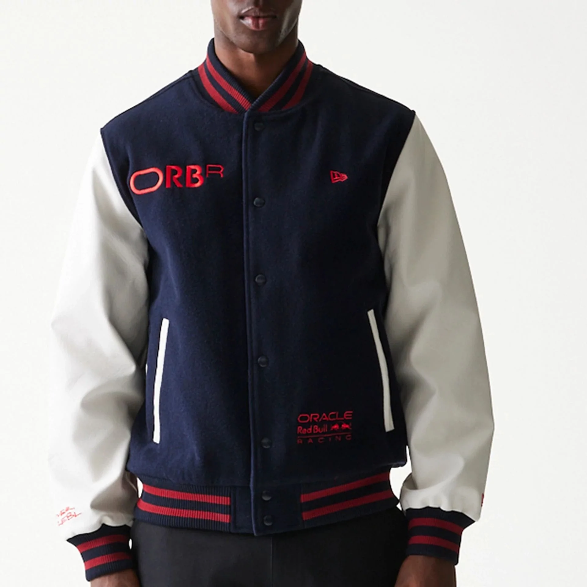 Red Bull Racing Dark Blue Varsity Jacket - Image 3