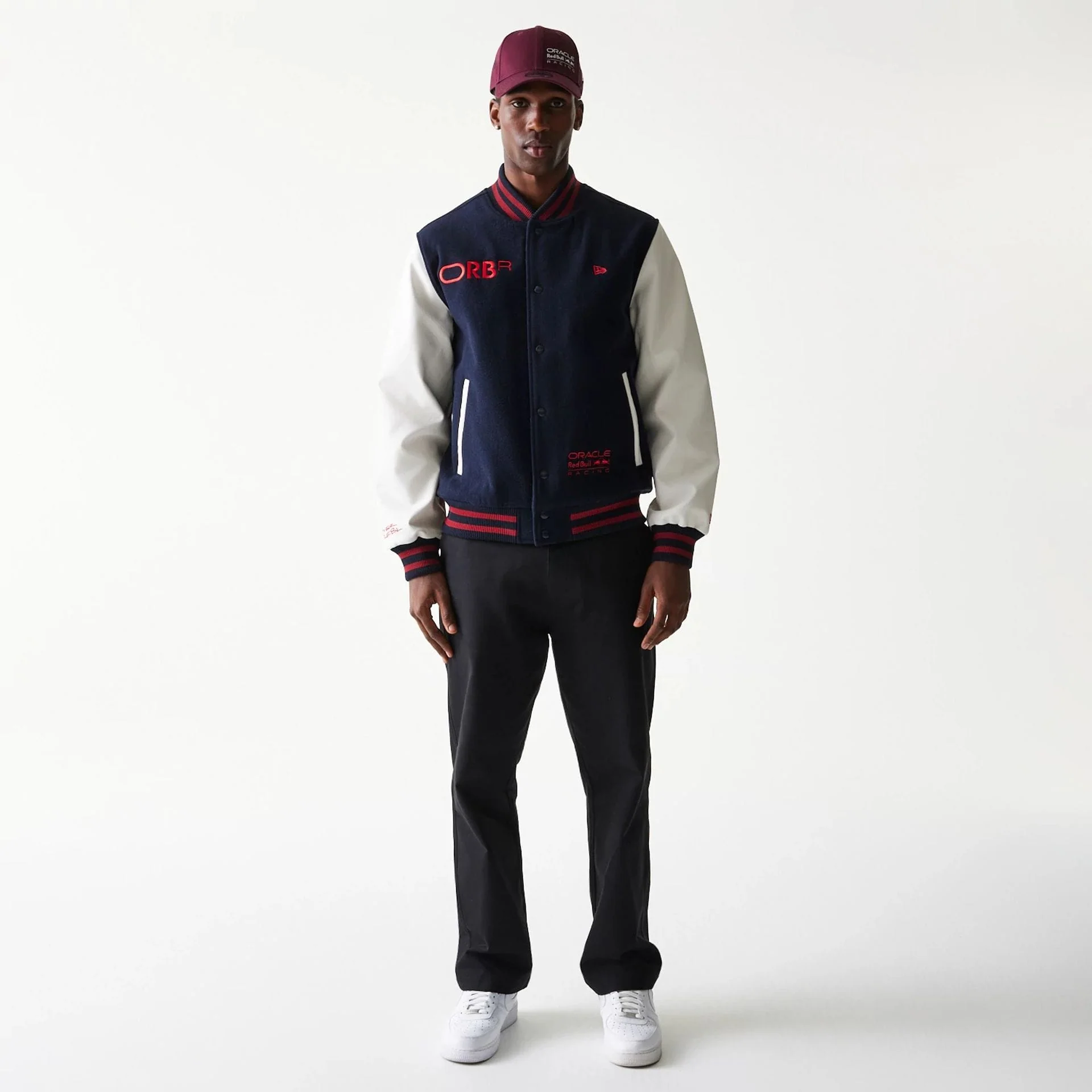Red Bull Racing Dark Blue Varsity Jacket - Image 7