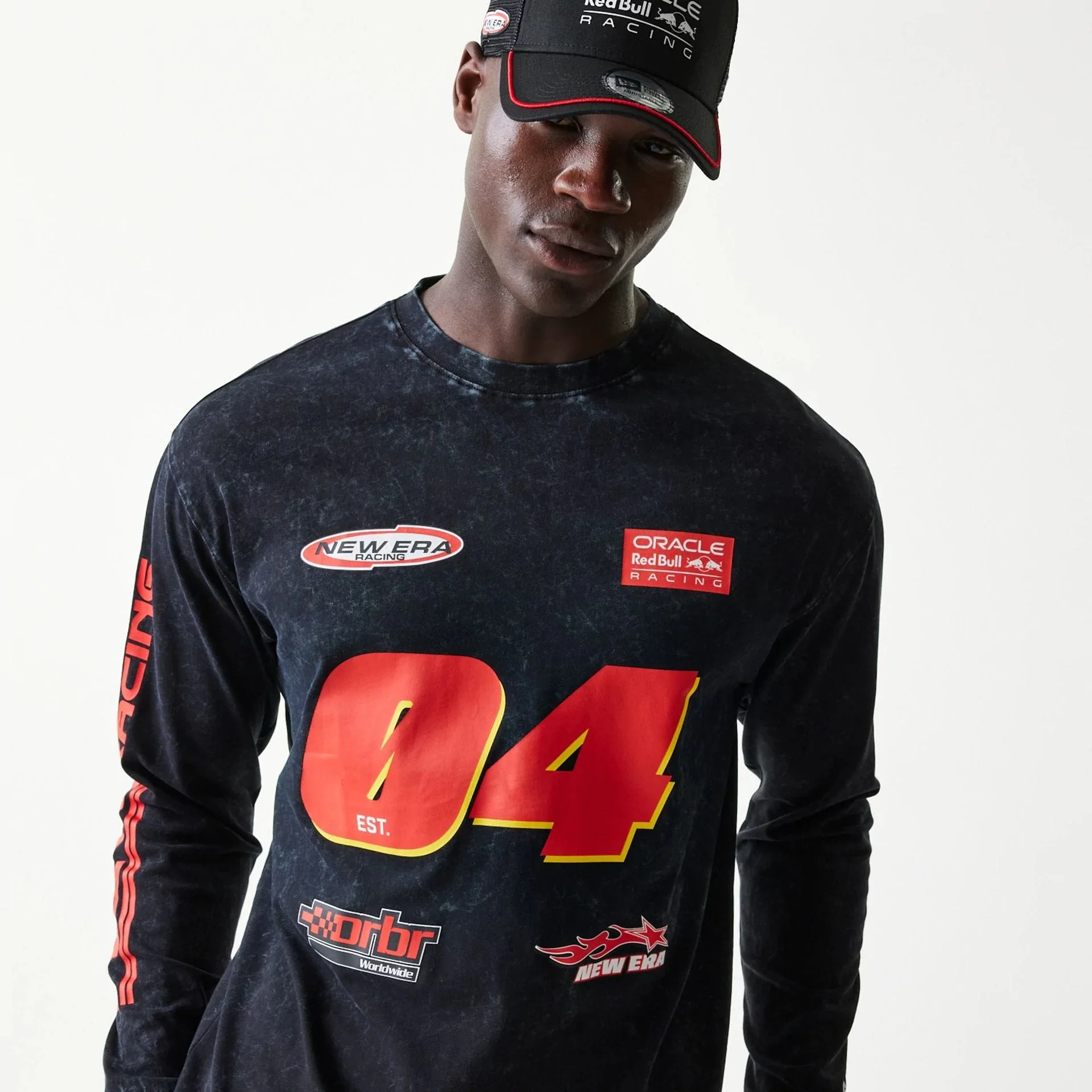 Red Bull Racing Graphic Black Long Sleeve T-Shirt - Image 3