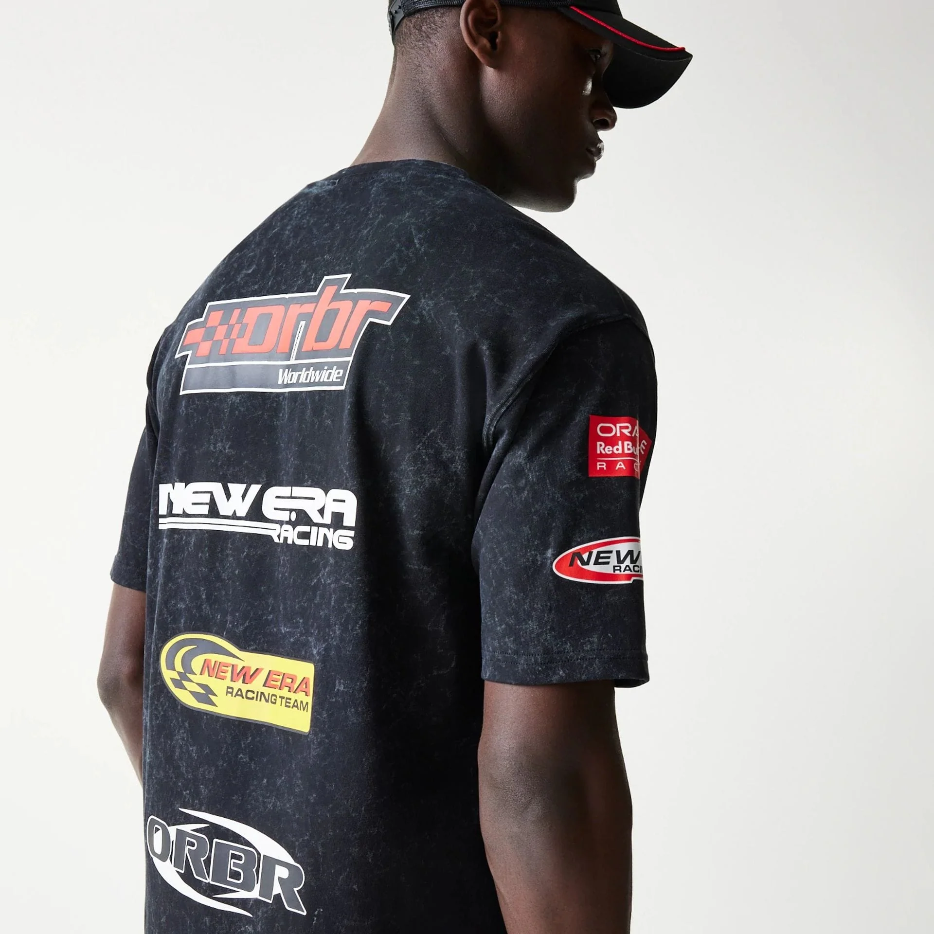 Red Bull Racing Graphic Black Oversized T-Shirt - Image 6