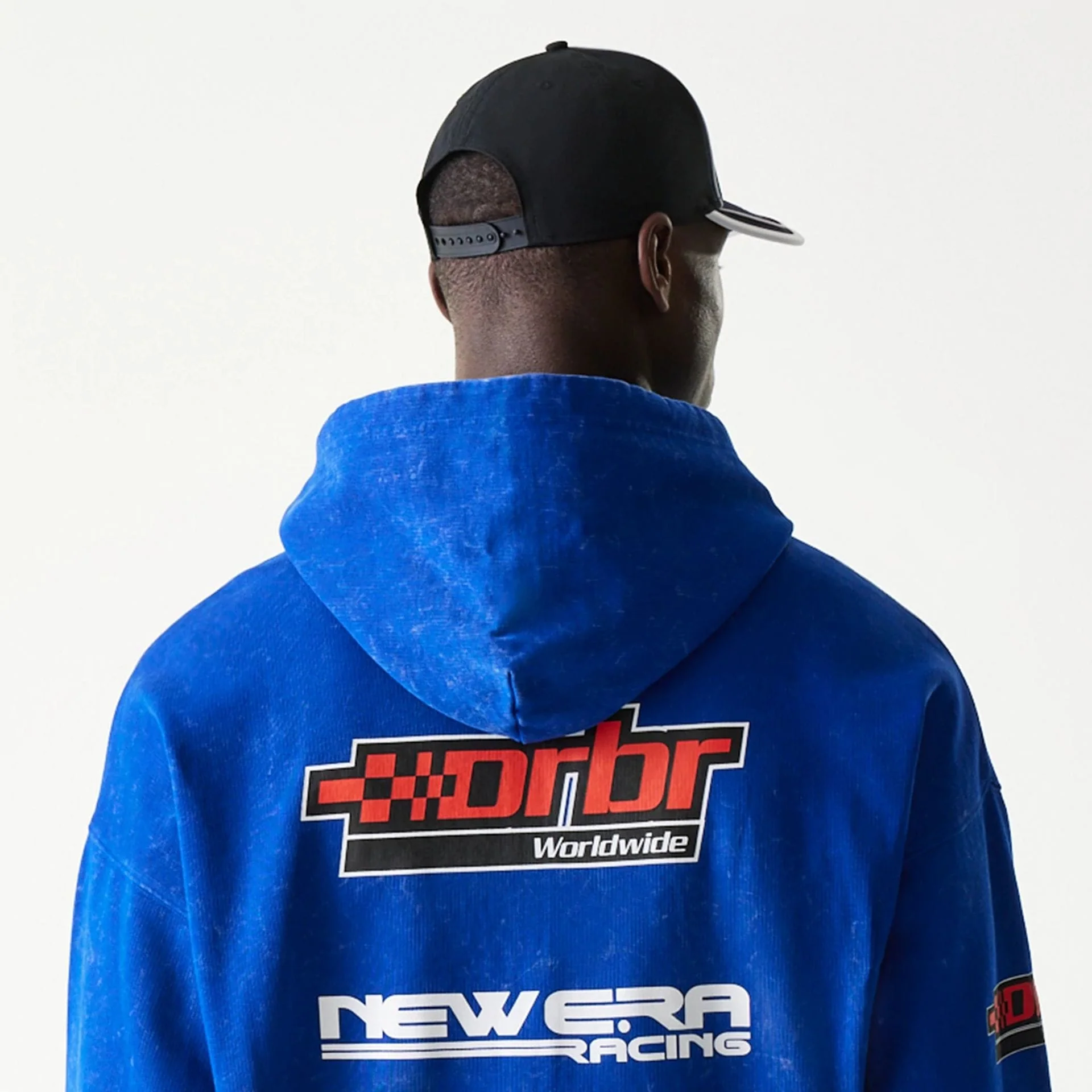 Red Bull Racing Graphic Blue Dropped Shoulder Full Zip Hoodie - Image 7