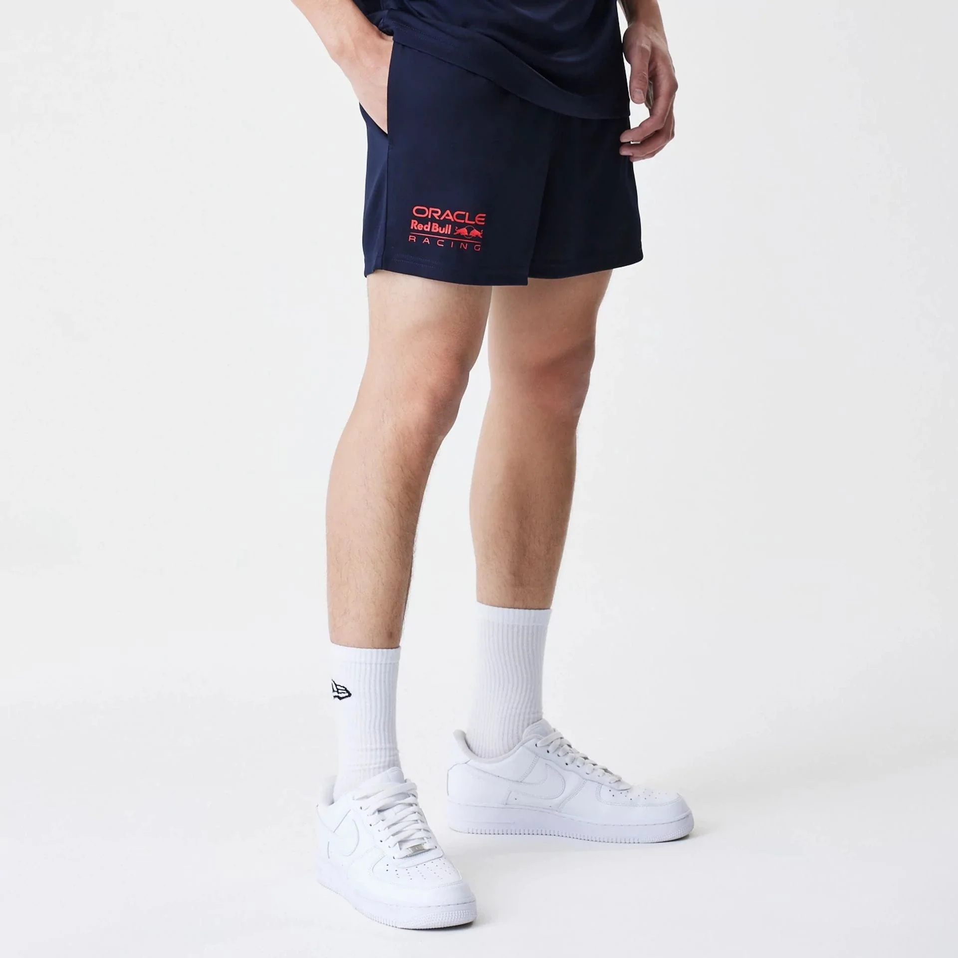 Red Bull Racing Graphic Dark Blue Football Shorts - Image 7