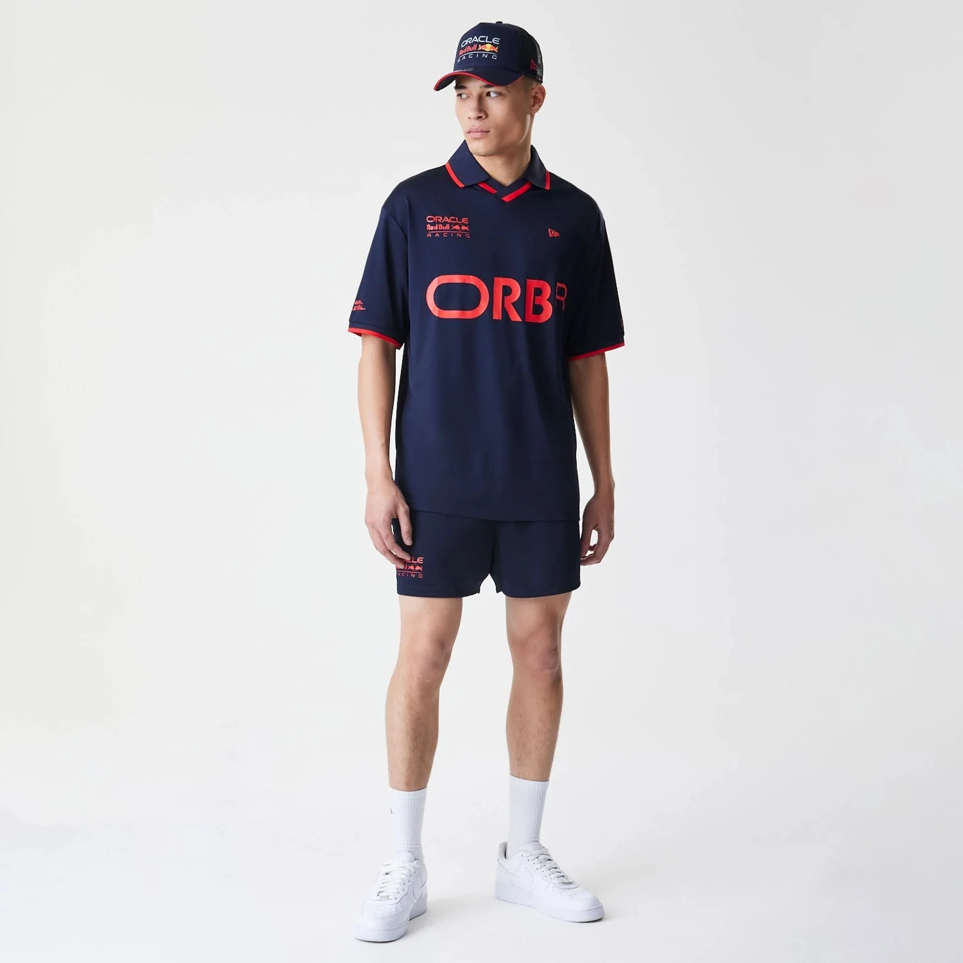 Red Bull Racing Graphic Dark Blue Football Shorts - Image 8