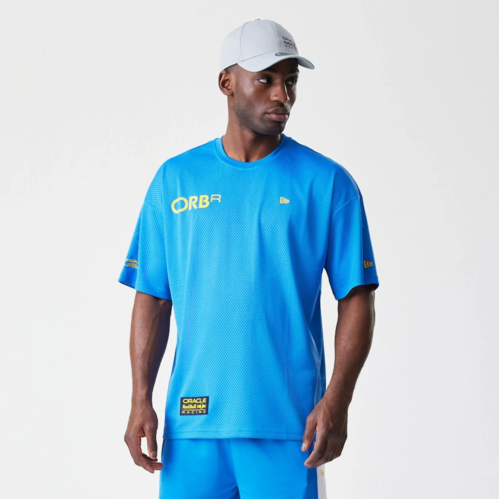 Red Bull Racing Graphic Mesh Blue Oversized T-Shirt - Image 6