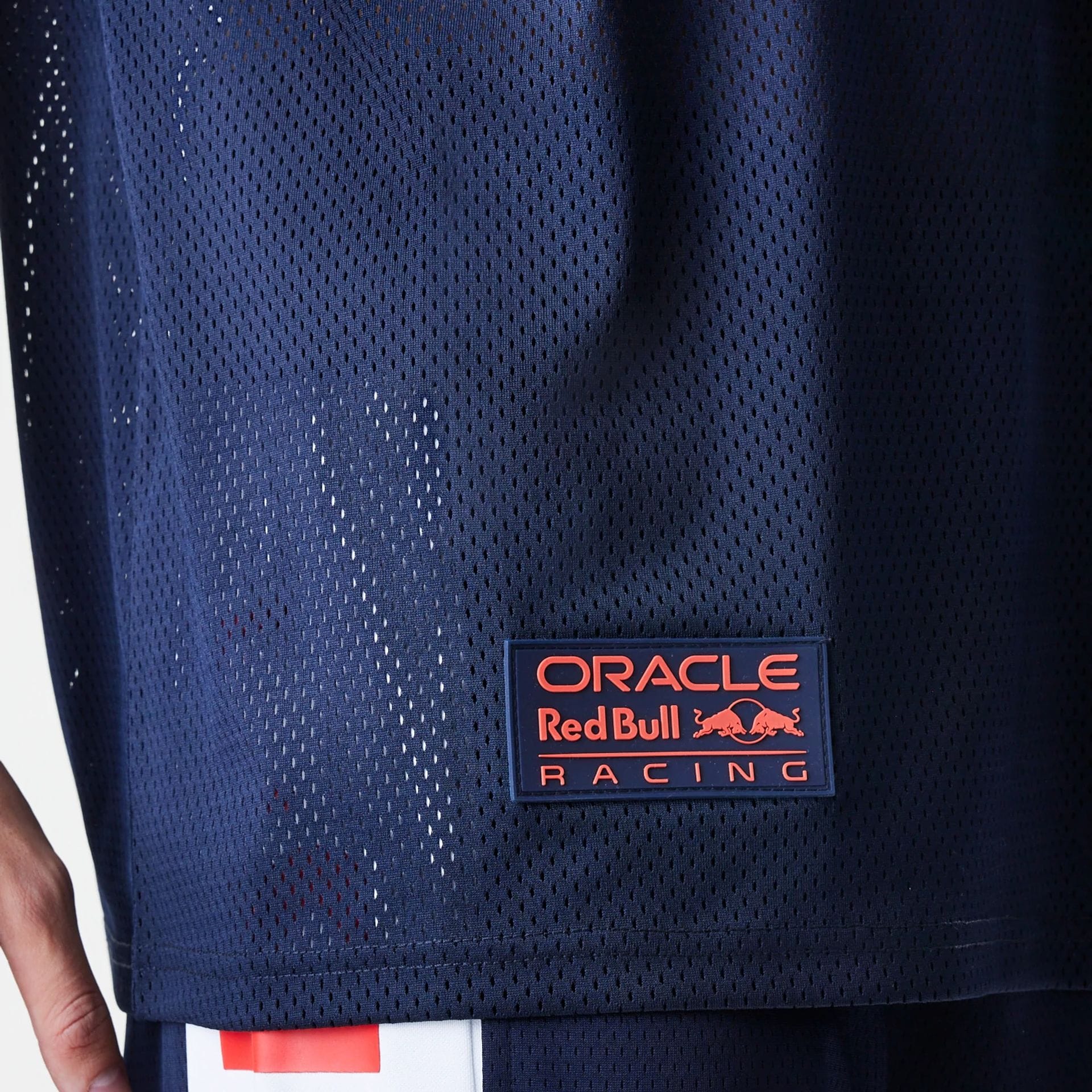 Red Bull Racing Graphic Mesh Dark Blue Oversized T-Shirt - Image 5
