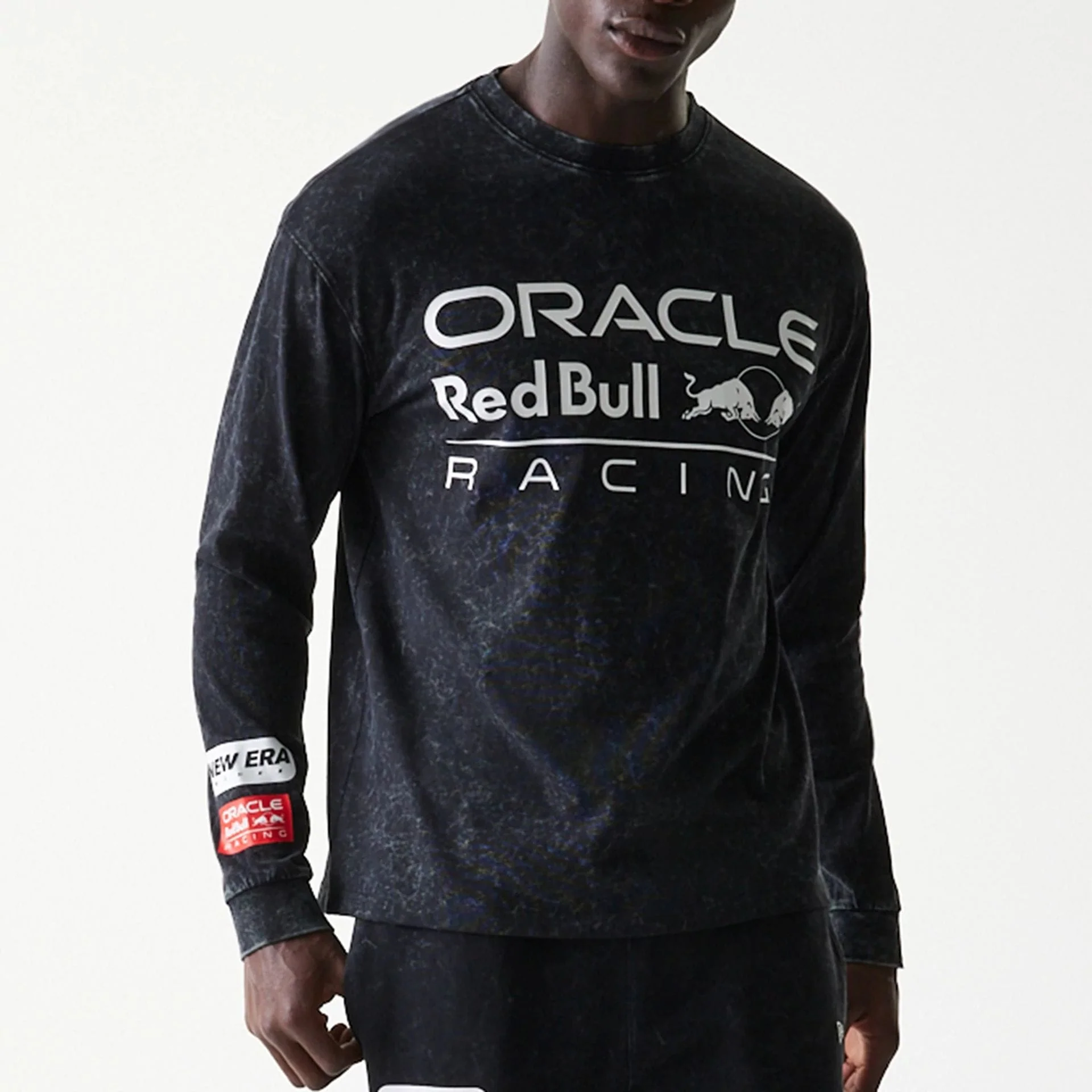 Red Bull Racing Linear Graphic Black Long Sleeve T-Shirt - Image 3