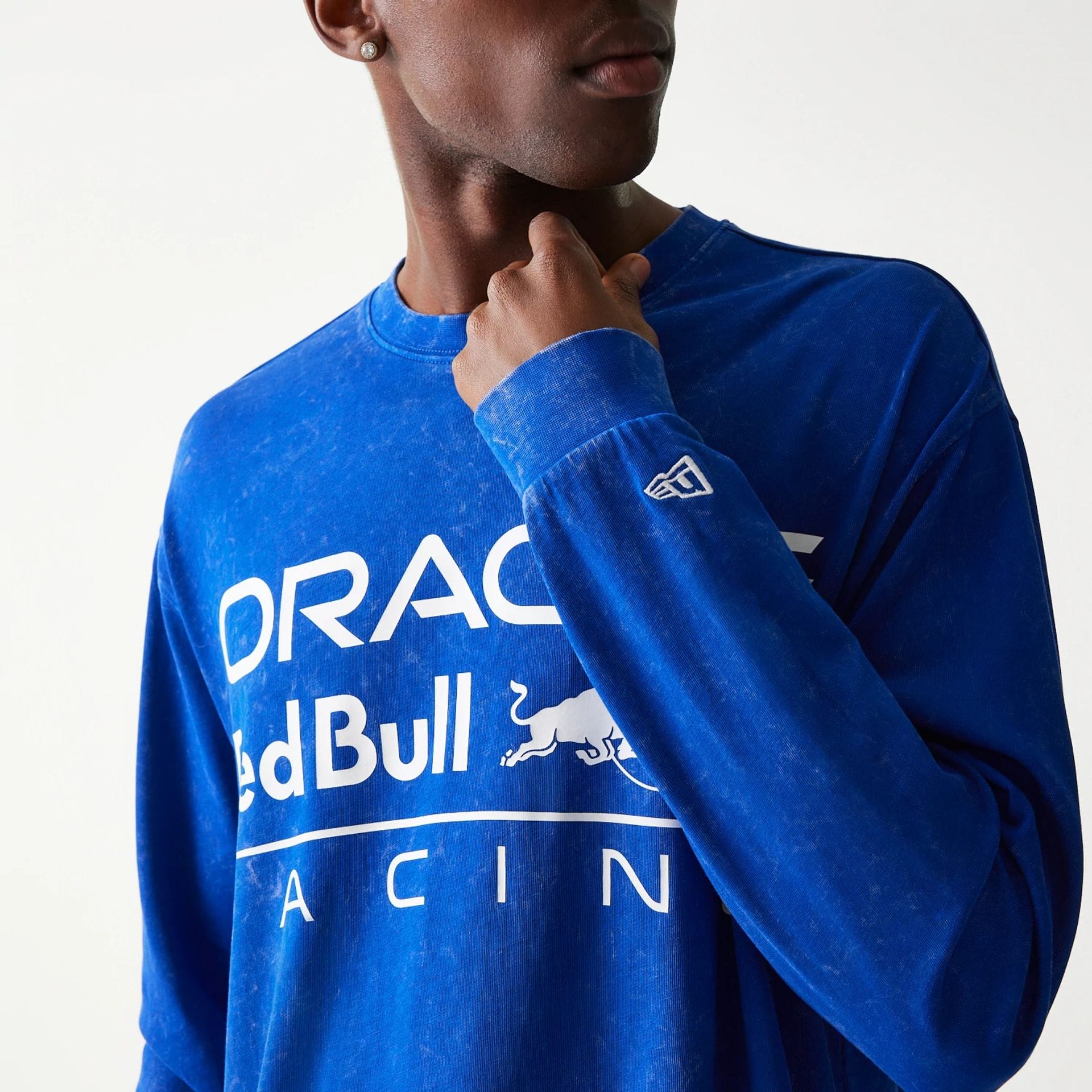 Red Bull Racing Linear Graphic Blue Long Sleeve T-Shirt - Image 4