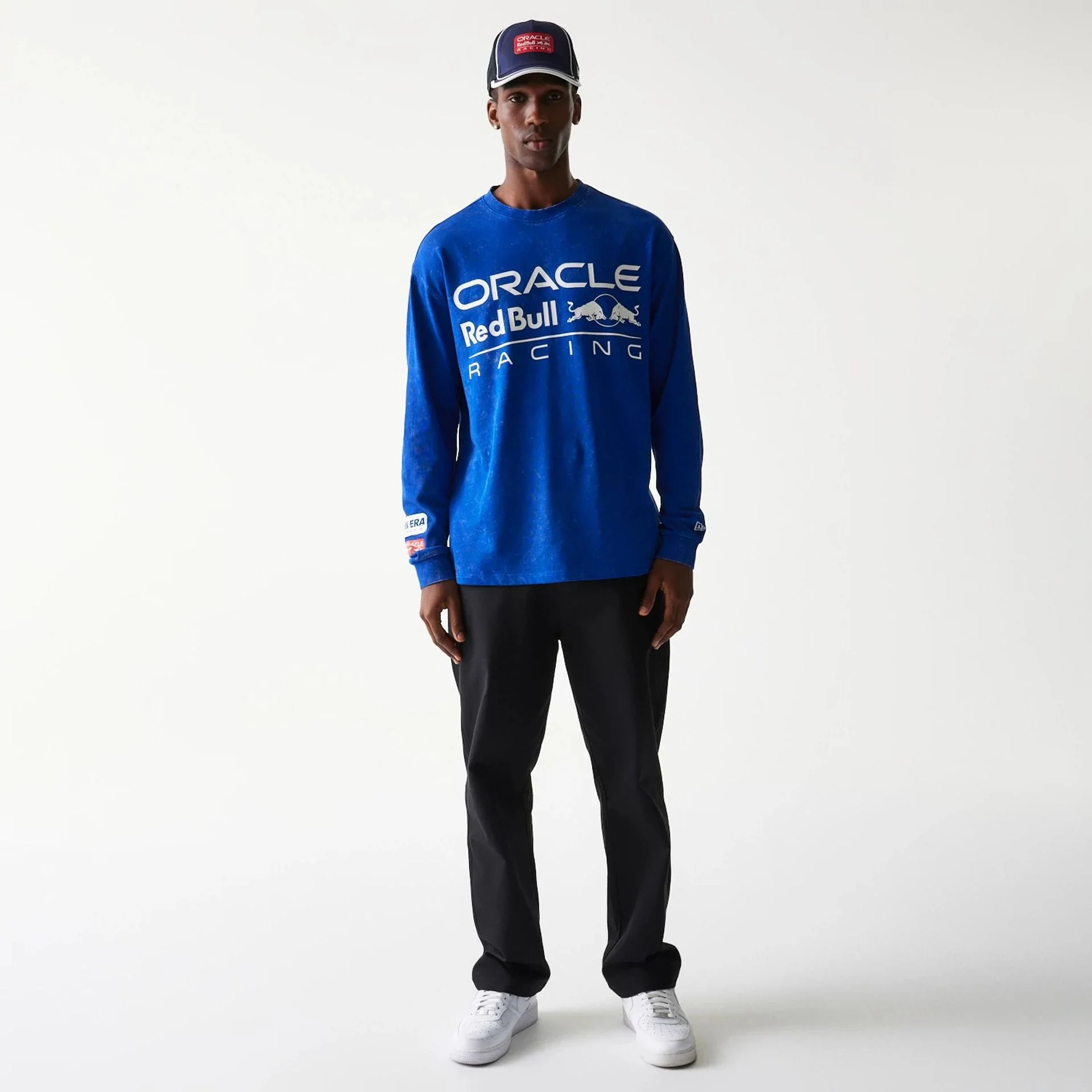 Red Bull Racing Linear Graphic Blue Long Sleeve T-Shirt - Image 8