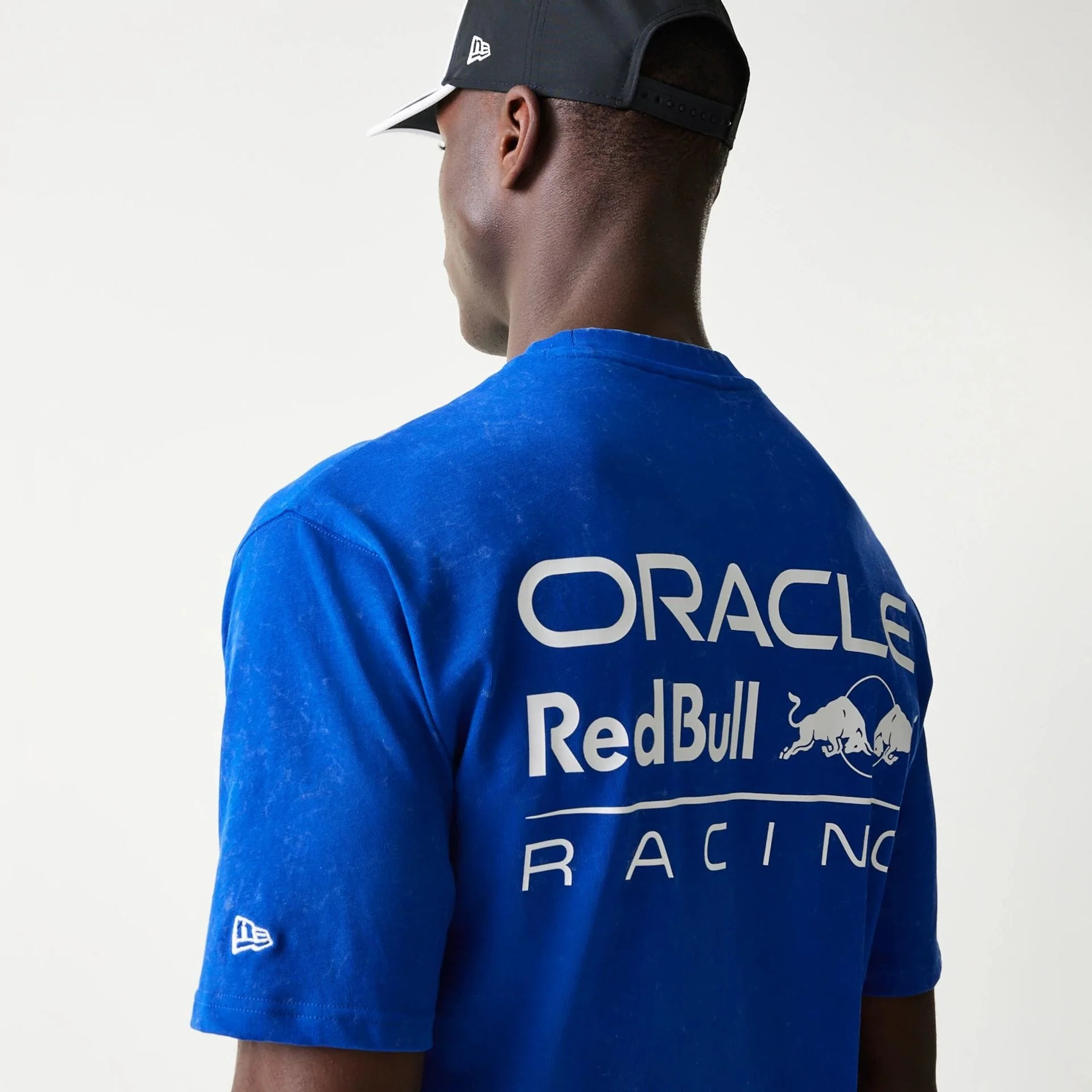 Red Bull Racing Linear Graphic Blue Oversized T-Shirt - Image 4