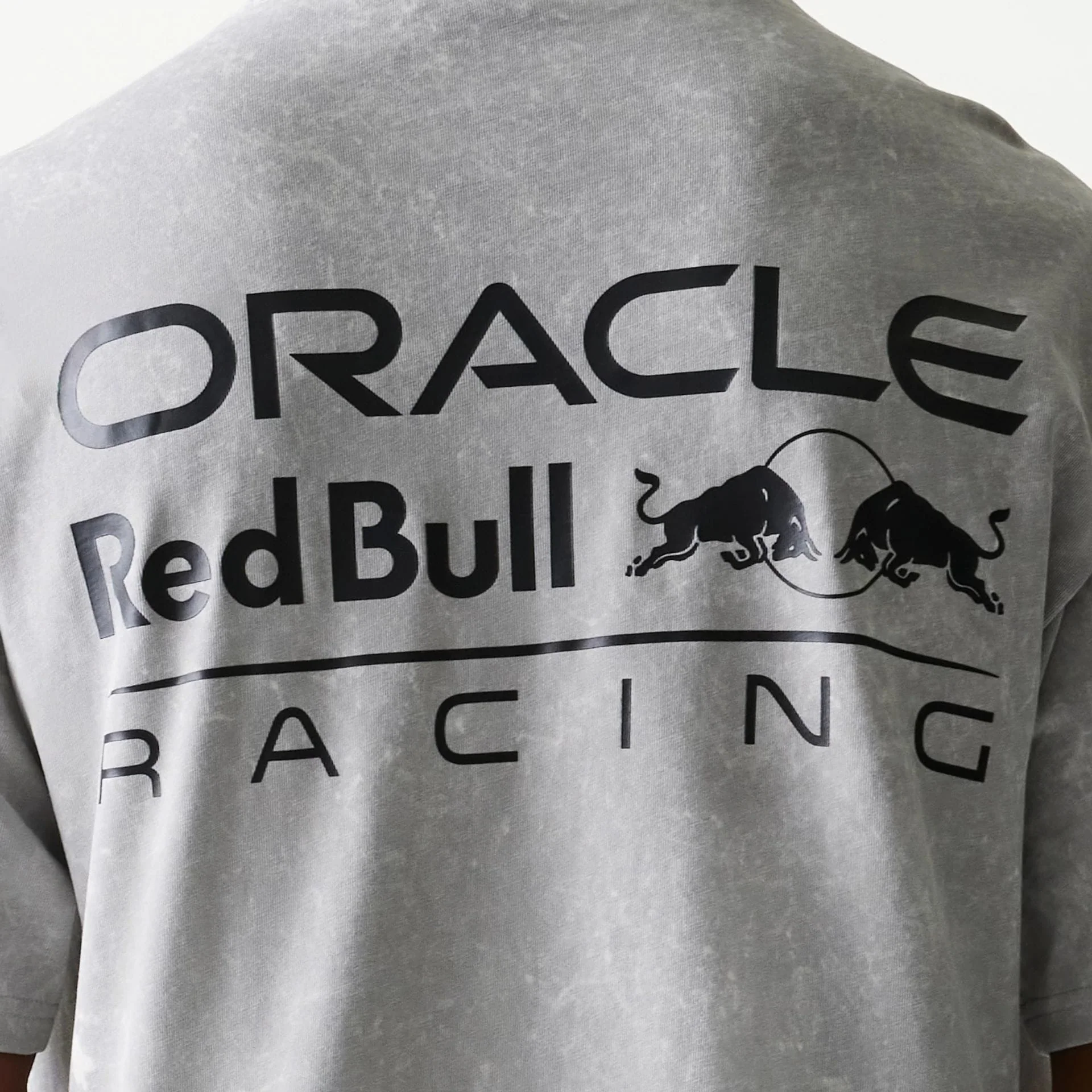 Red Bull Racing Linear Graphic Grey Oversized T-Shirt - Image 6
