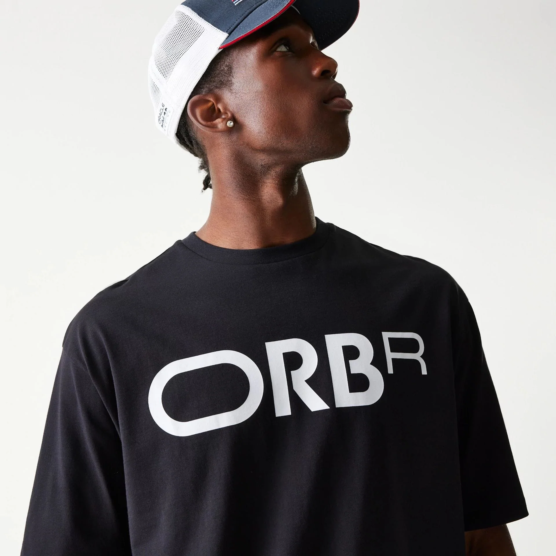 Red Bull Racing Profile Black Oversized T-Shirt - Image 3