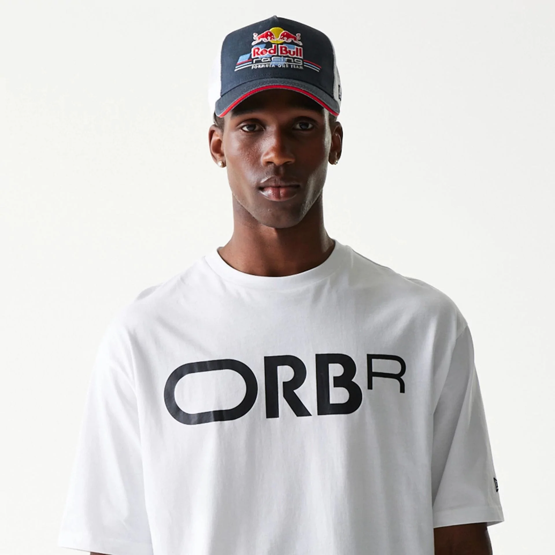 Red Bull Racing Profile White Oversized T-Shirt - Image 5