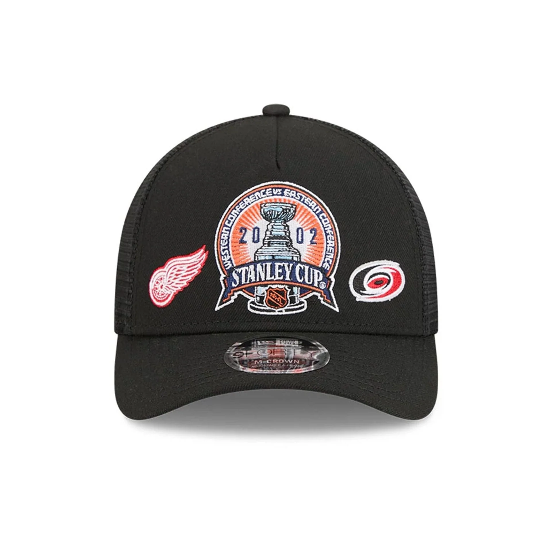 Red Wings NHL Stanley Cup Black 9FORTY M-Crown A-Frame Trucker Adjustable Cap - Image 3
