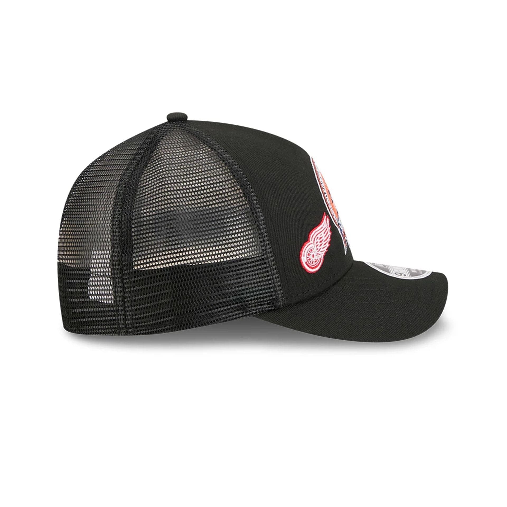 Red Wings NHL Stanley Cup Black 9FORTY M-Crown A-Frame Trucker Adjustable Cap - Image 6