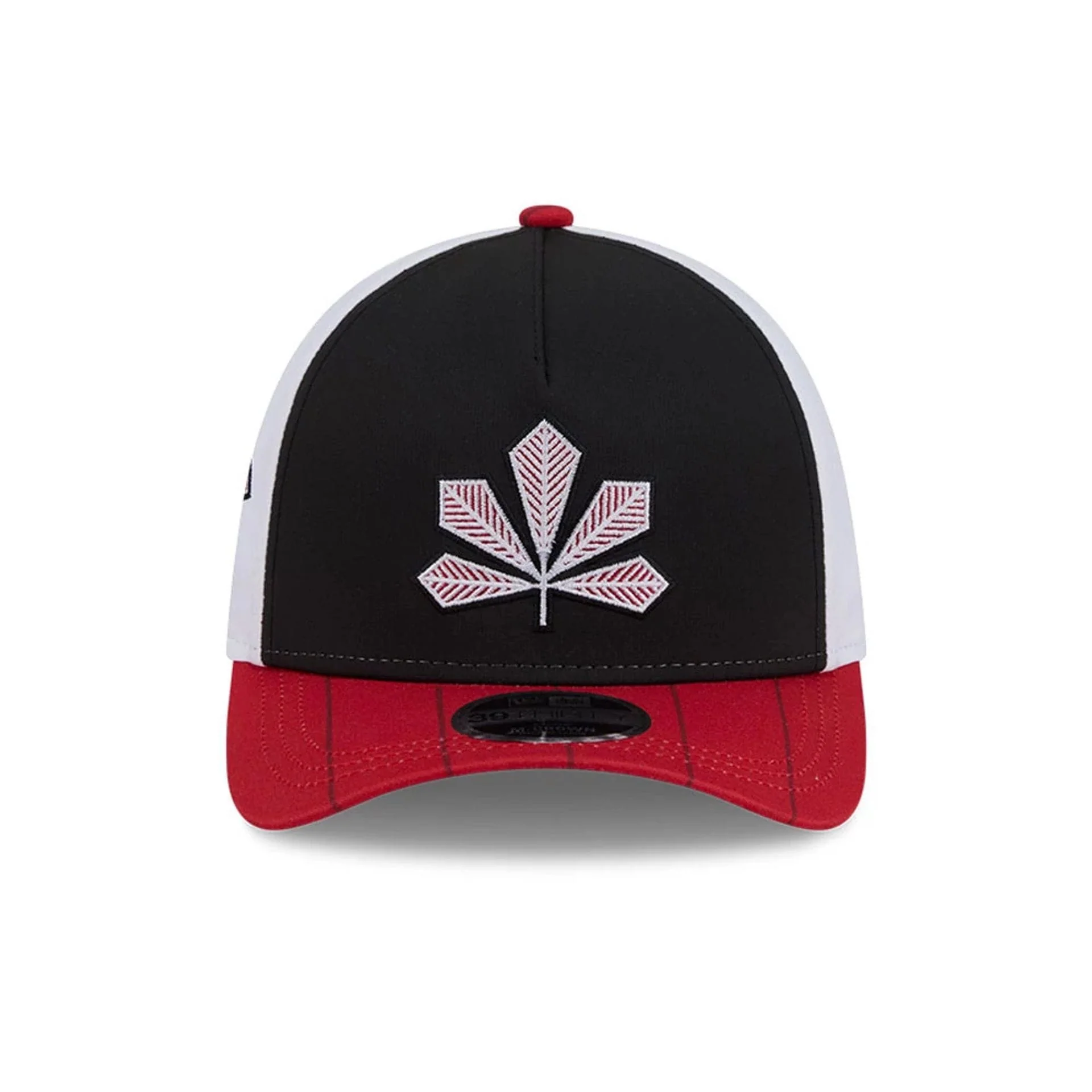 Reds MLB City Connect Black 39THIRTY M-Crown A-Frame Stretch Fit Cap - Image 3