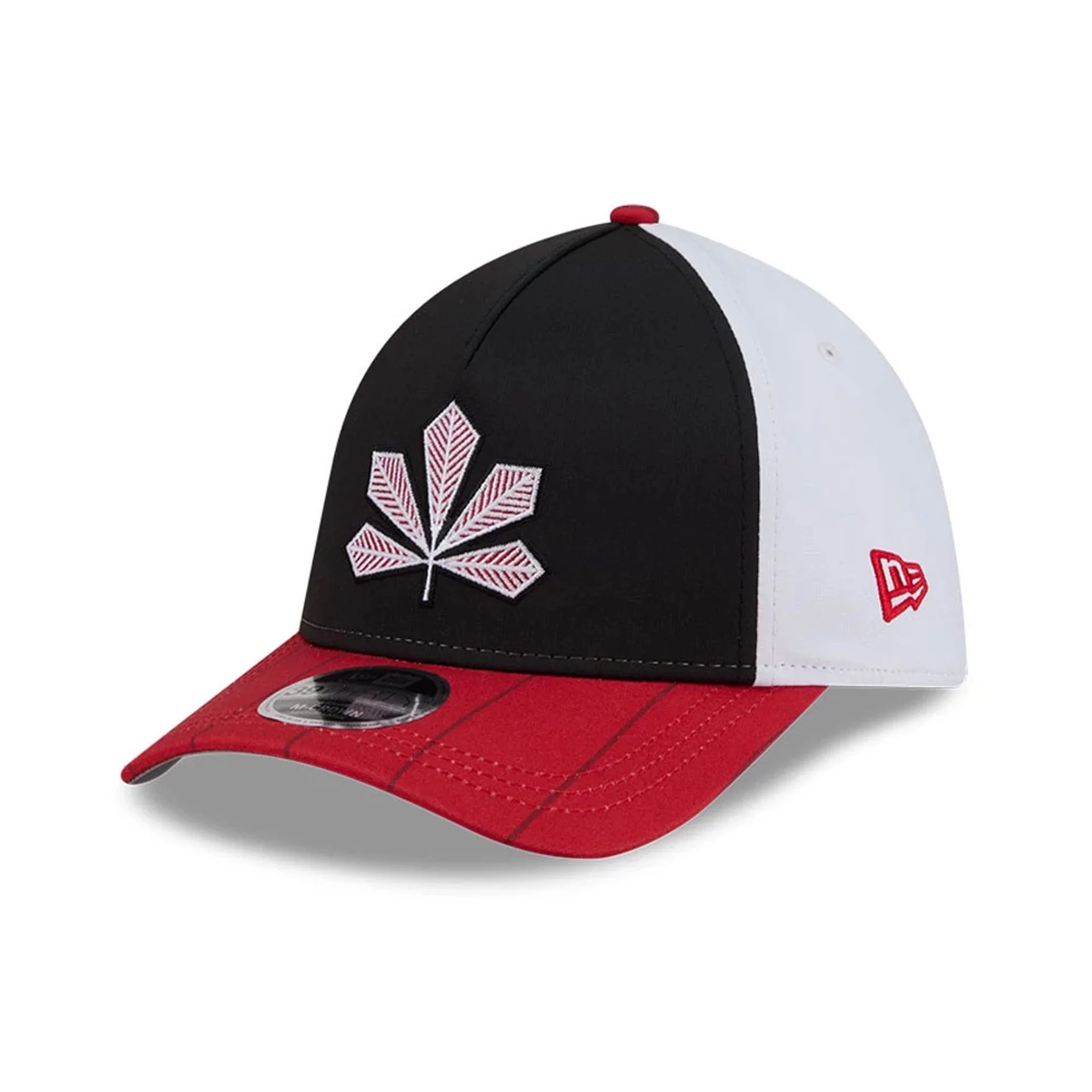 Reds MLB City Connect Black 39THIRTY M-Crown A-Frame Stretch Fit Cap - Image 4