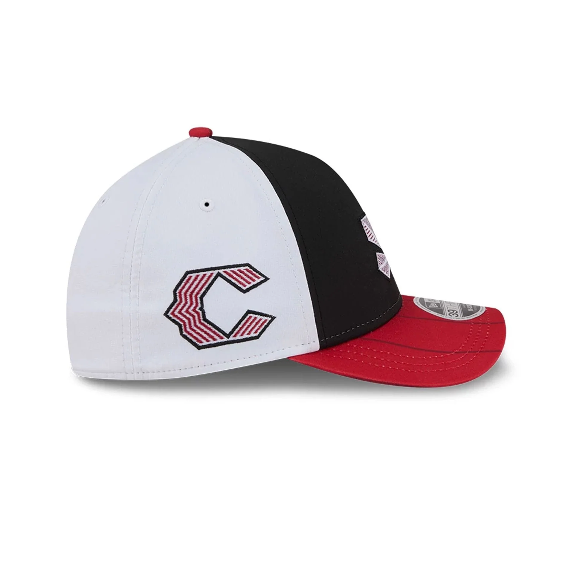 Reds MLB City Connect Black 39THIRTY M-Crown A-Frame Stretch Fit Cap - Image 5