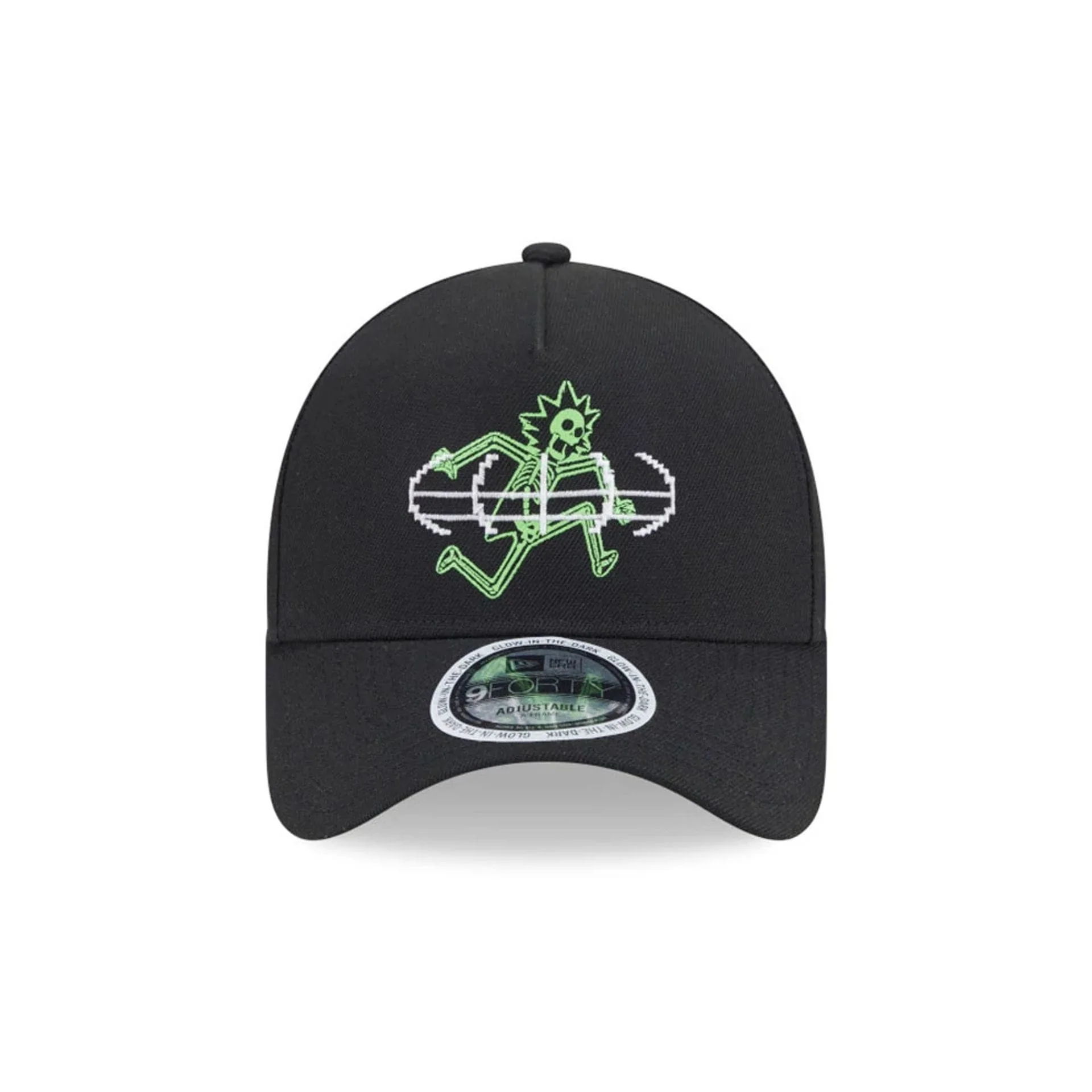 Rick And Morty Glow In The Dark Black 9FORTY A-Frame Adjustable Cap - Image 2
