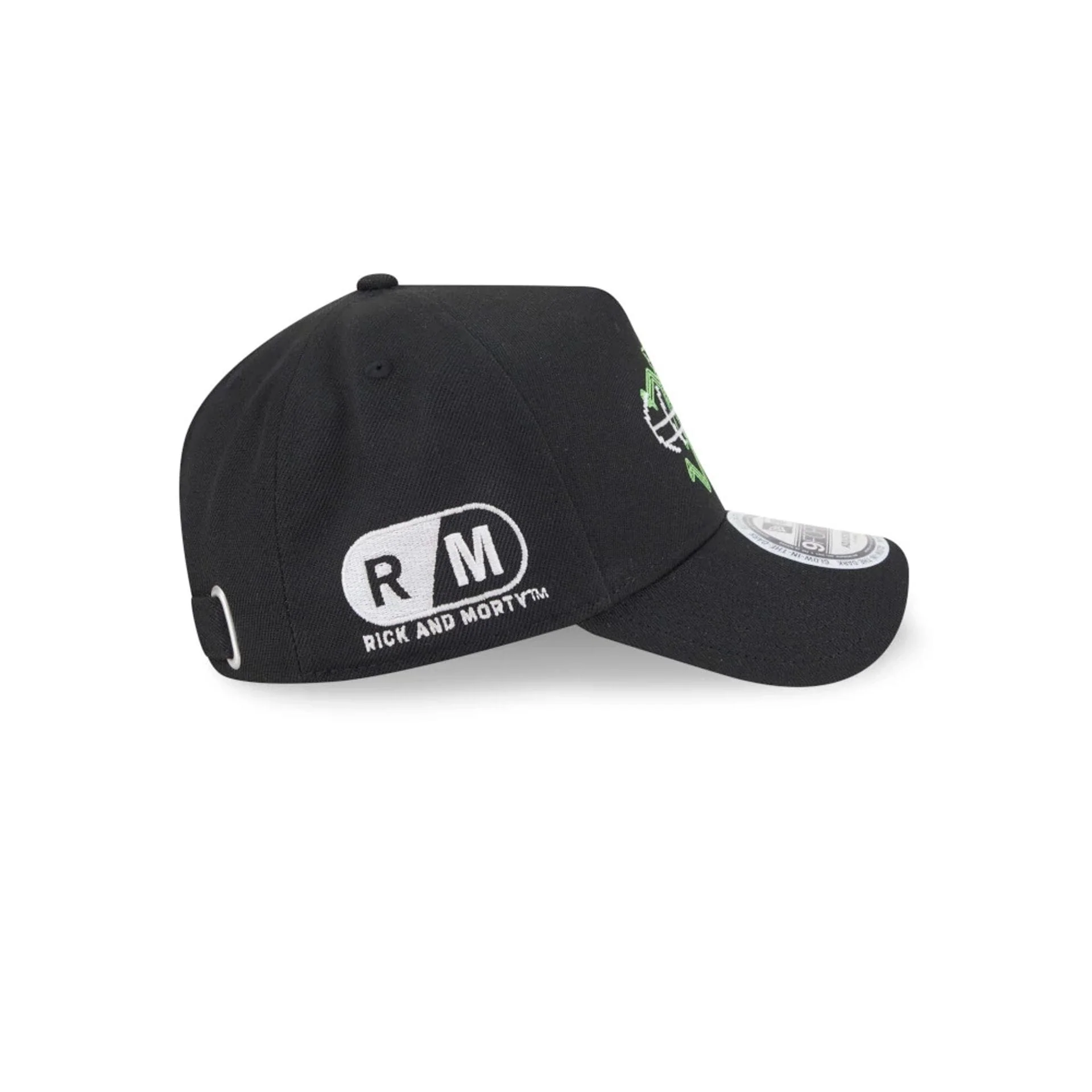 Rick And Morty Glow In The Dark Black 9FORTY A-Frame Adjustable Cap - Image 4