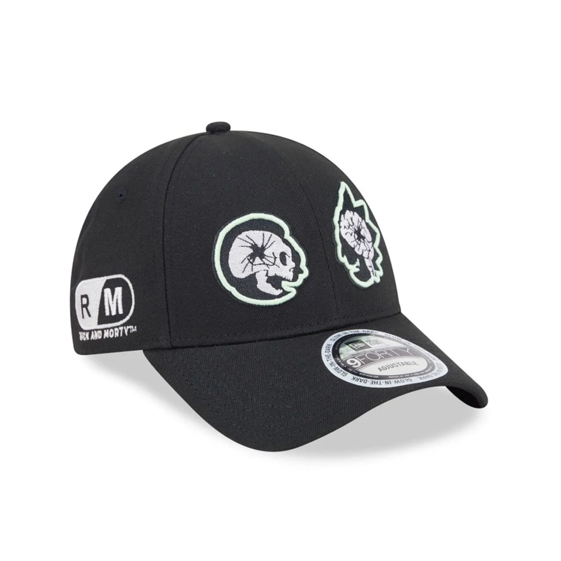 Rick And Morty Glow In The Dark Black 9FORTY Adjustable Cap - Image 3