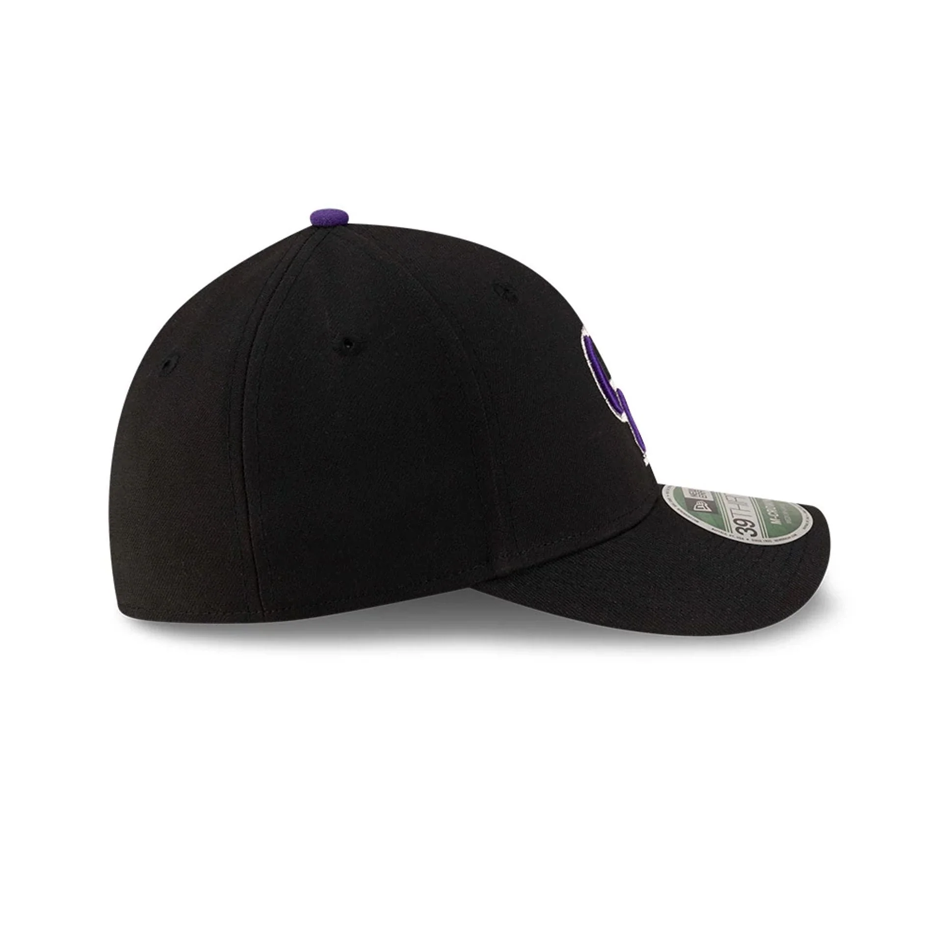 Rockies MLB Player Replica Black 39THIRTY M-Crown Stretch Fit Cap - Image 6