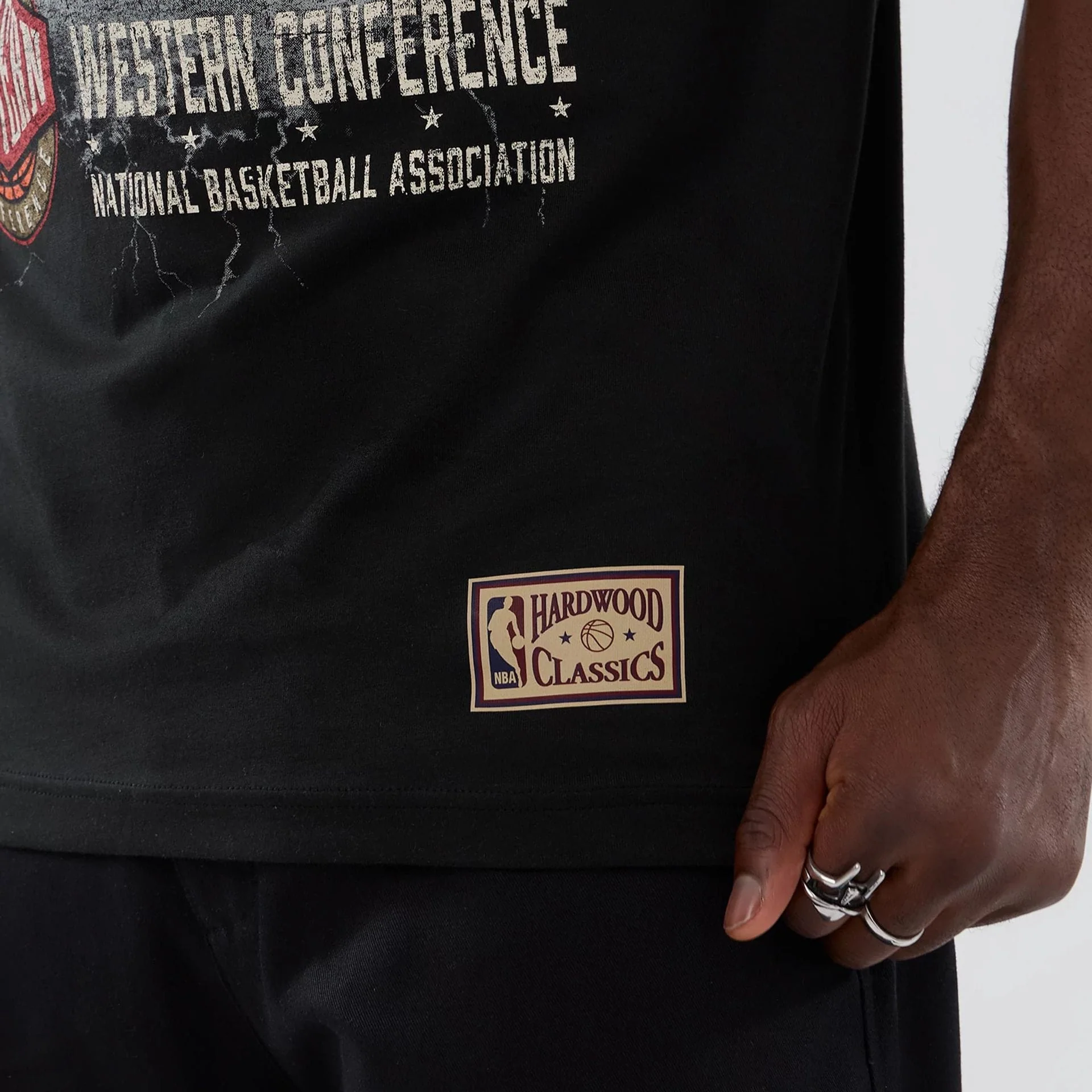 San Antonio Spurs NBA Hardwood Classic Black T-Shirt - Image 5