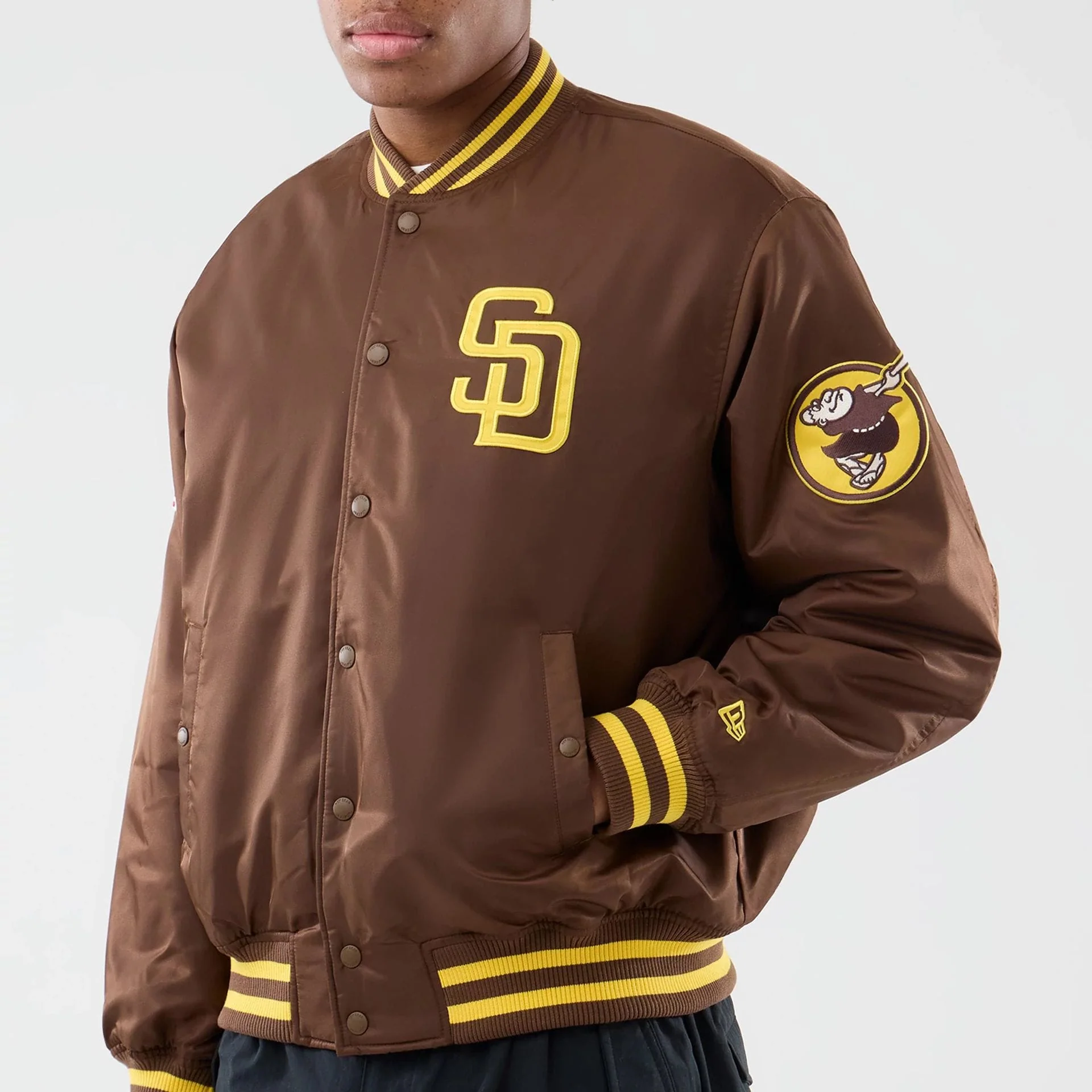 San Diego Padres MLB Authentic Dark Brown Stadium Jacket - Image 3