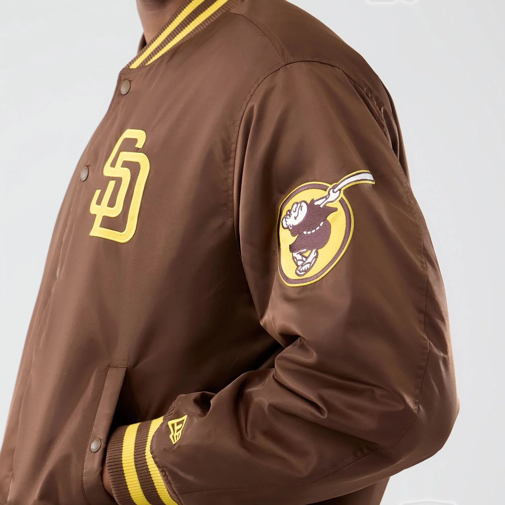 San Diego Padres MLB Authentic Dark Brown Stadium Jacket - Image 7